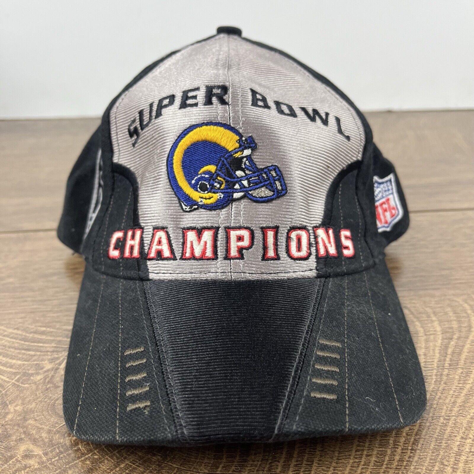 Other Vintage St. Louis Rams Hat Black Super Bowl Hat Adjustable H Size ONE SIZE - 5 Thumbnail