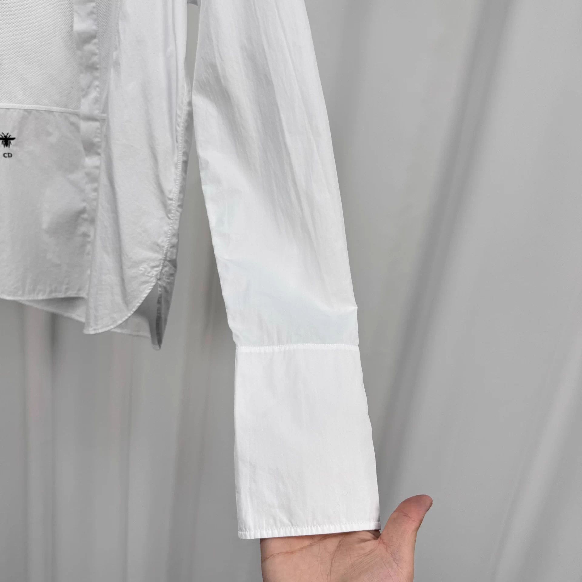 Dior Dior Embroidered Bee Cotton Poplin Shirt 36 99 New Size XS / US 0-2 / IT 36-38 - 4 Thumbnail