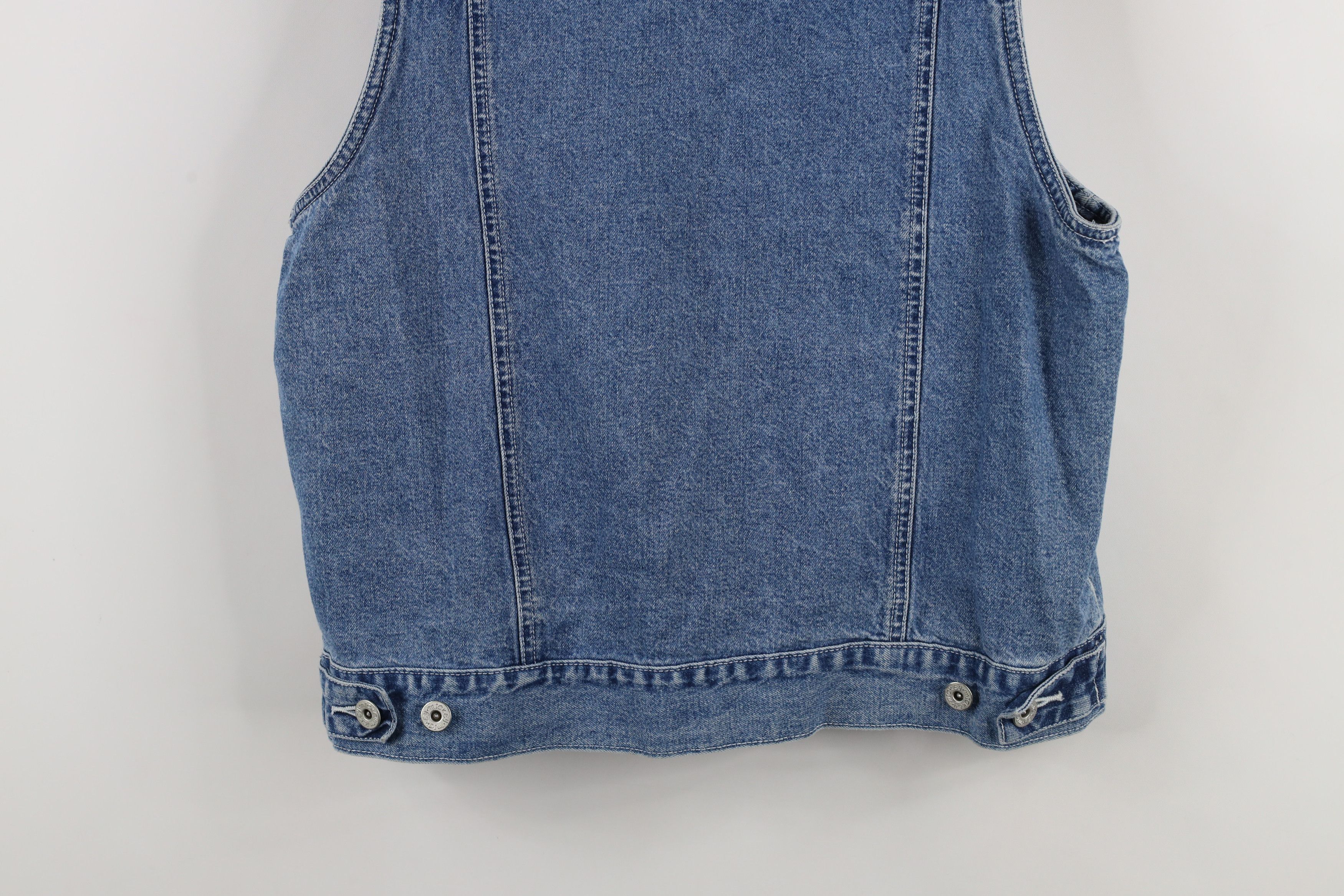 Disney × Vintage Vintage 90s Disney Spell Mickey Mouse Denim Jean Vest Jacket Size M / US 6-8 / IT 42-44 - 14 Thumbnail