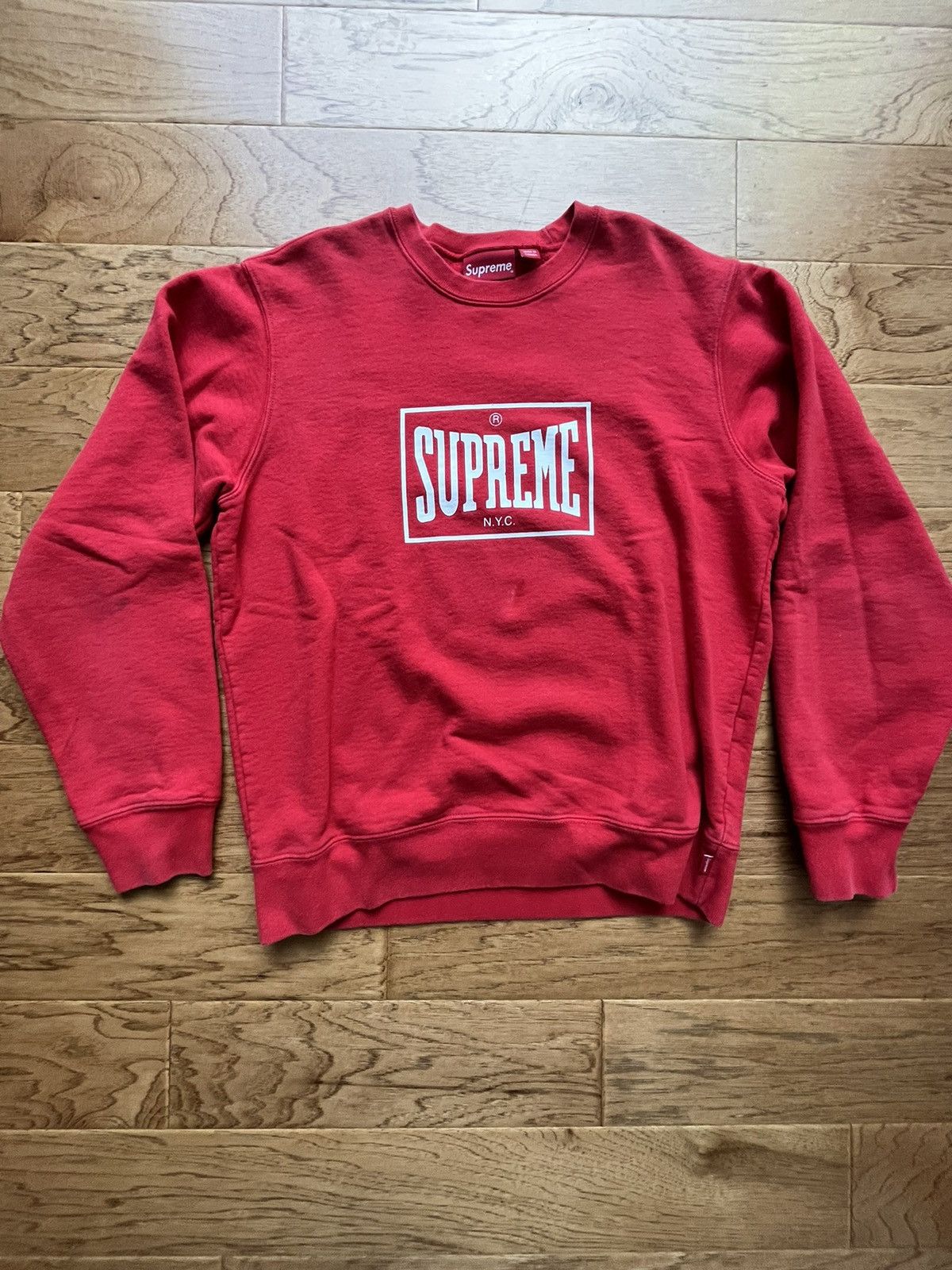 Supreme Supreme Warmup Crewneck Red | Grailed