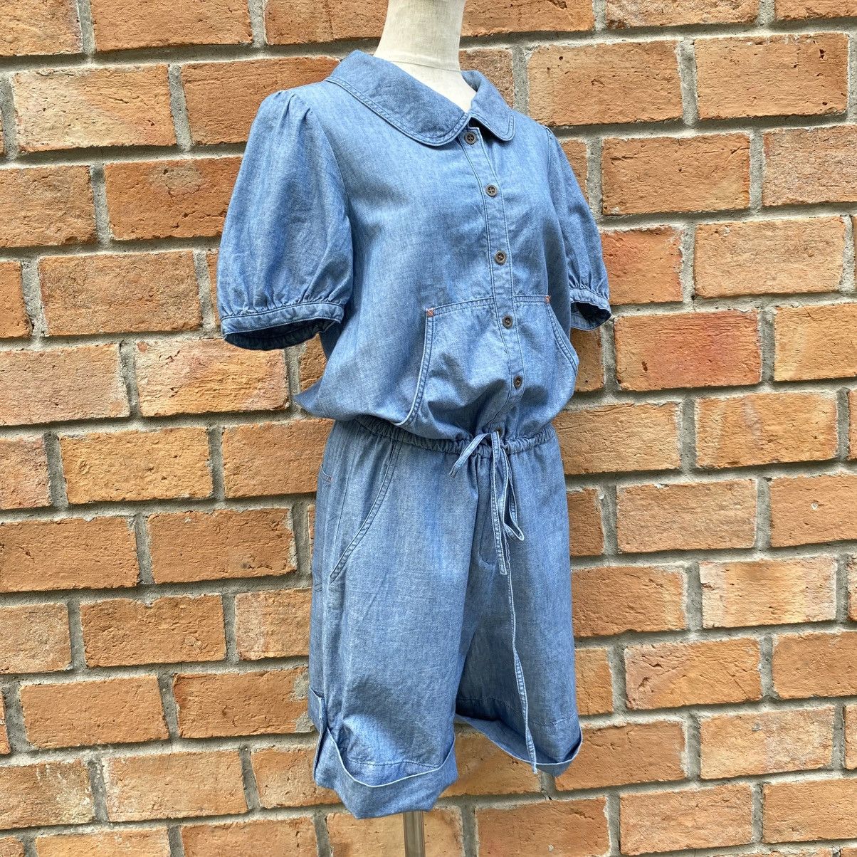 Tsumori Chisato TSUMORI CHISATO Blue Denim Romper with Peter Pan Collar Size M / US 6-8 / IT 42-44 - 19 Thumbnail