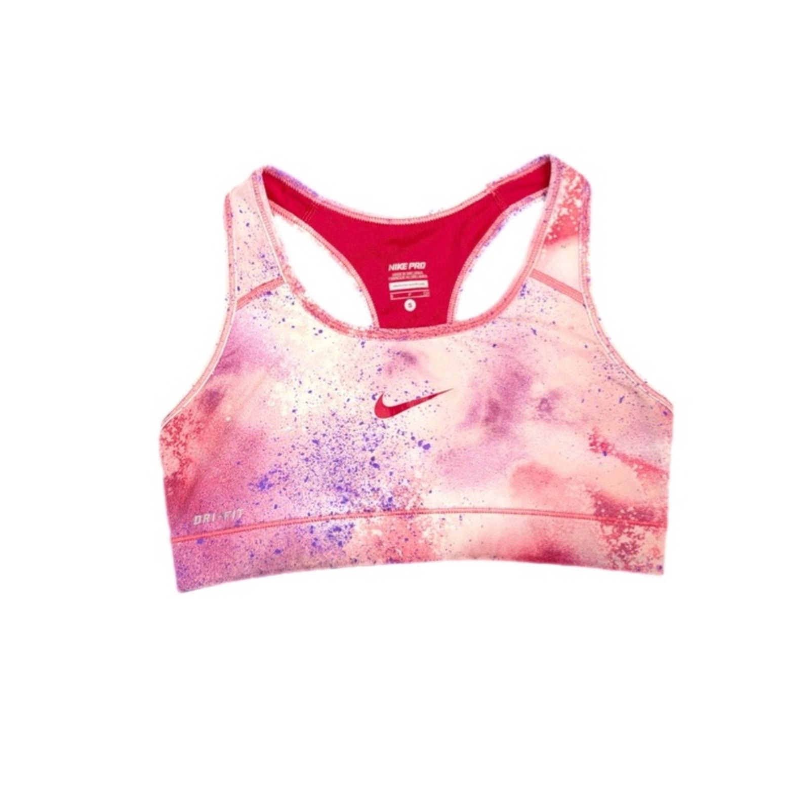 Nike Nike Pro Dri-FIT Paint Splatter Sports Bra Size S / US 4 / IT 40 - 1 Thumbnail