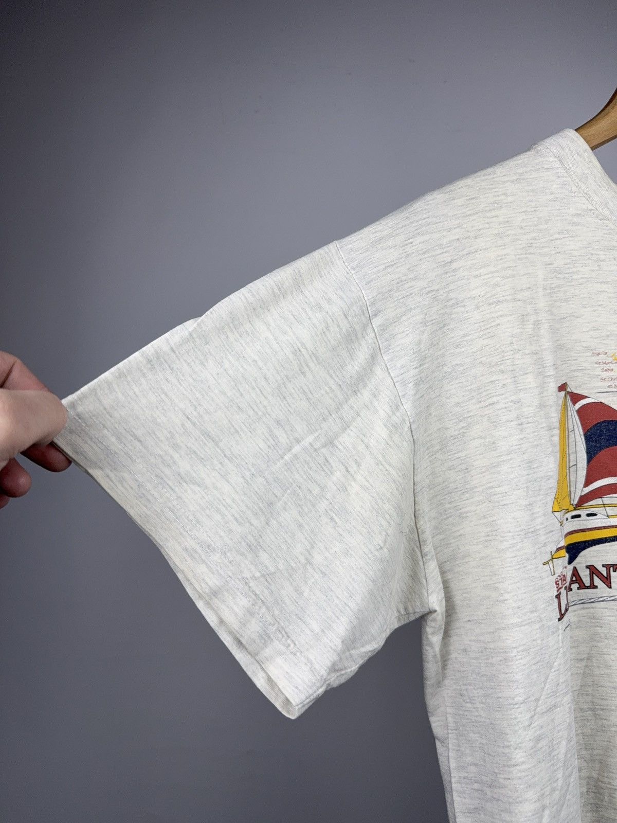 Vintage 90s Vintage Les Antilles Guadeloupe Sailboat Travel T-Shirt Size US M / EU 48-50 / 2 - 7 Thumbnail