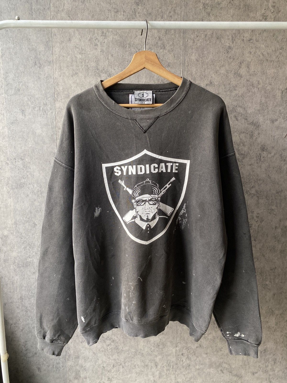 Rap Tees Vintage 90s Syndicate Rhyme Records ICE-T Rapper Sweatshirt Size US L / EU 52-54 / 3 - 1 Thumbnail