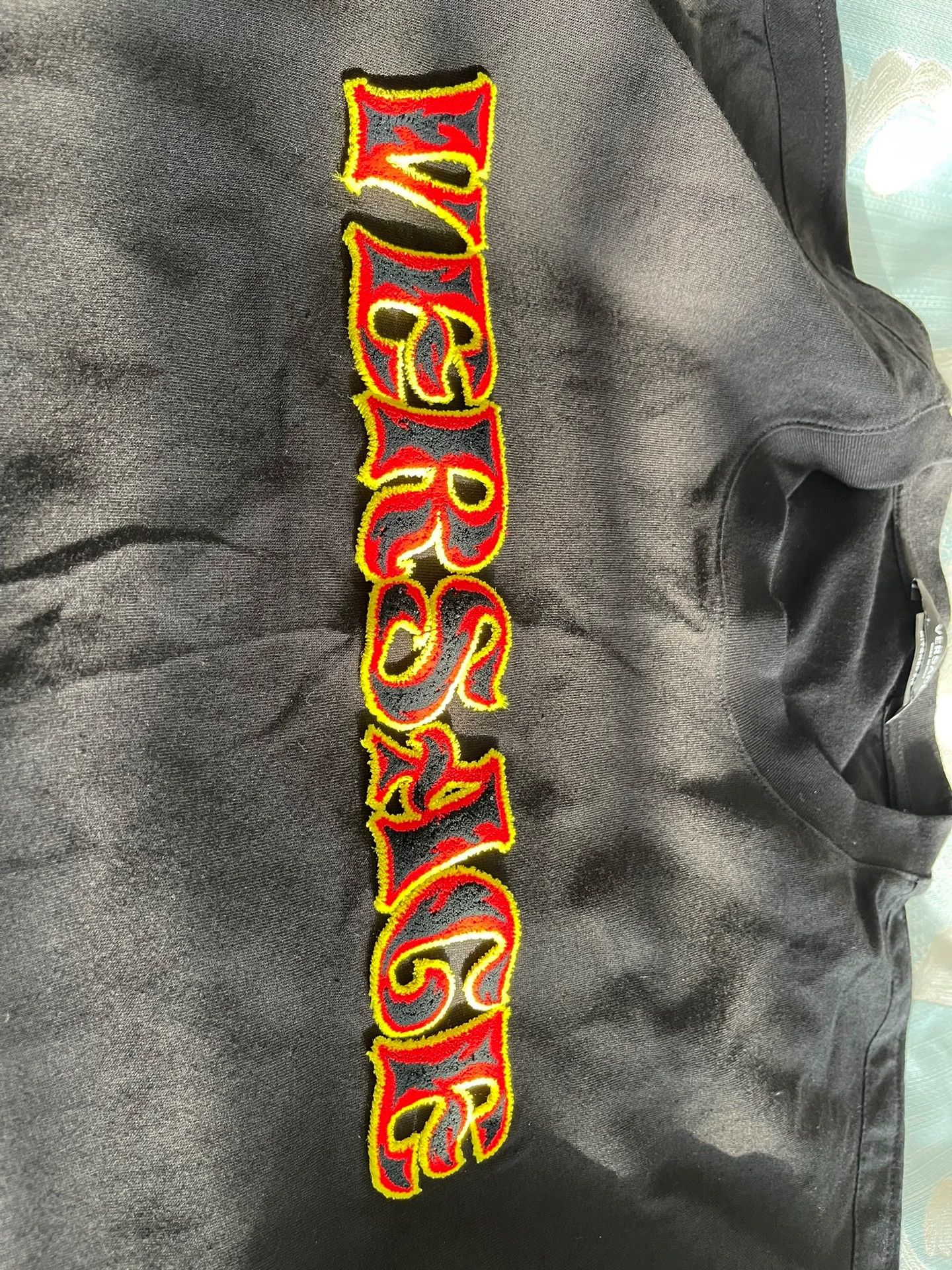 Versace Versace Black 3D Flocked Logo T-Shirt S (Fits L) Size US S / EU 44-46 / 1 - 5 Thumbnail