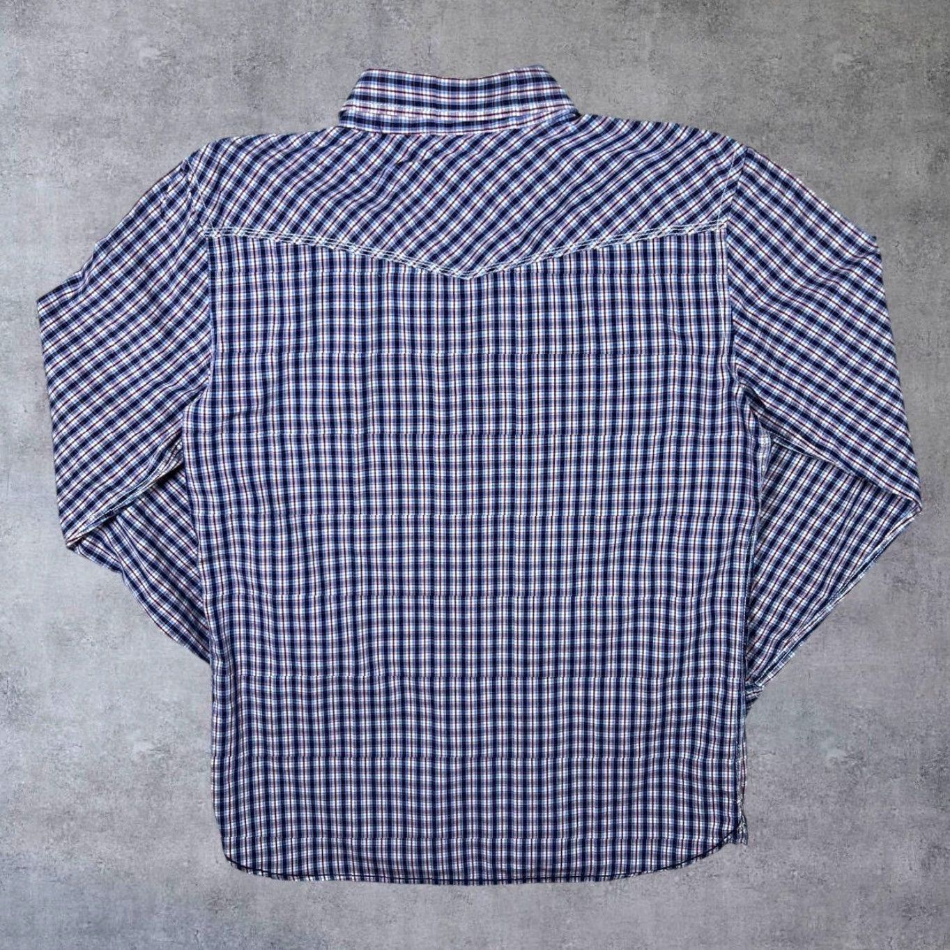 Vintage Just Jeans Cowboy Western Plaid Check Popper Long Sleeve Shirt XS Men Regular Cotton Blue Red White Navy Check Western Cowboy Shirt XS Mens Size US XS / EU 42 / 0 - 2 Thumbnail