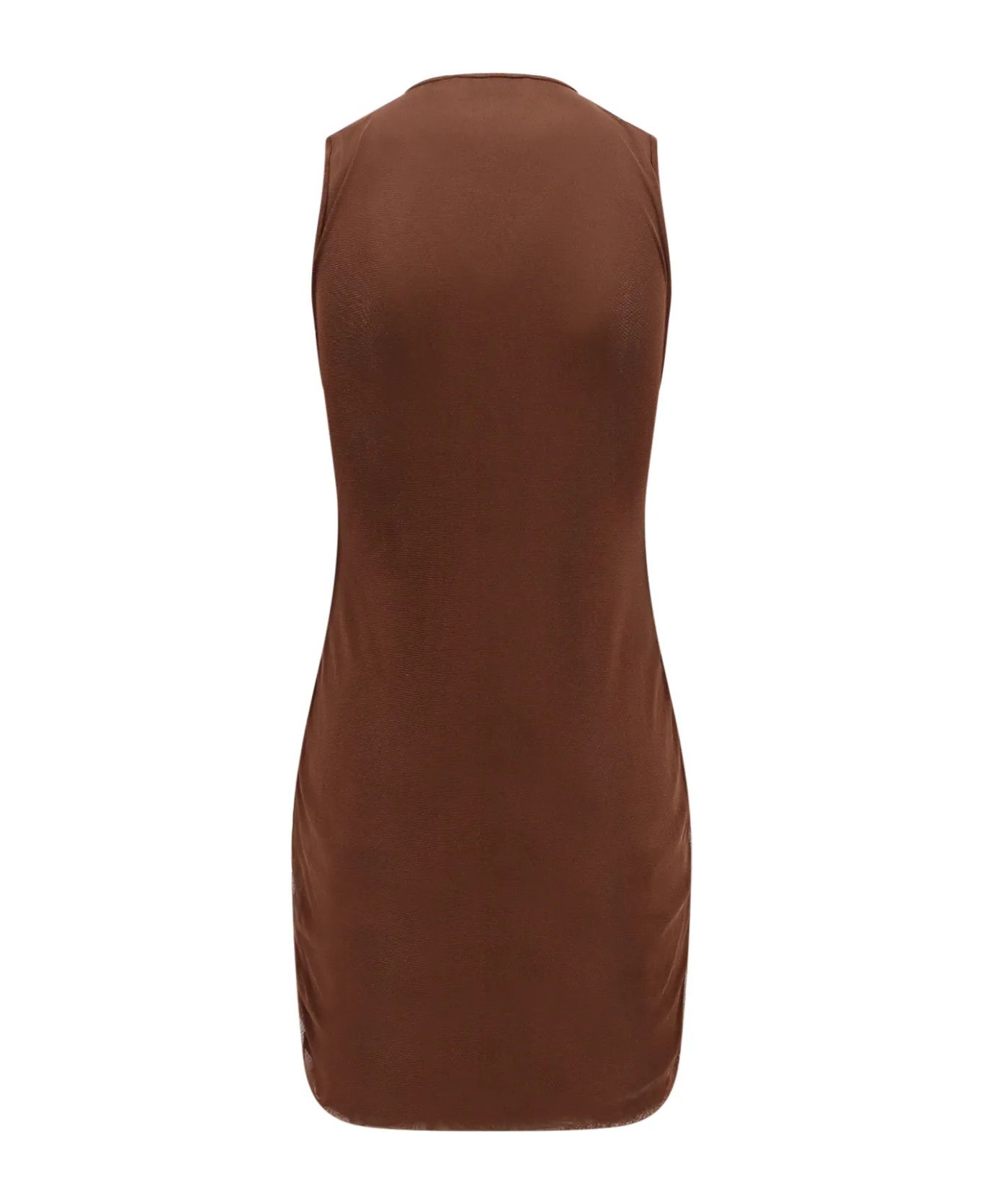 Saint Laurent Paris o1y0126 Mini Dress in Chocolate Brown Size M / US 6-8 / IT 42-44 - 2 Thumbnail
