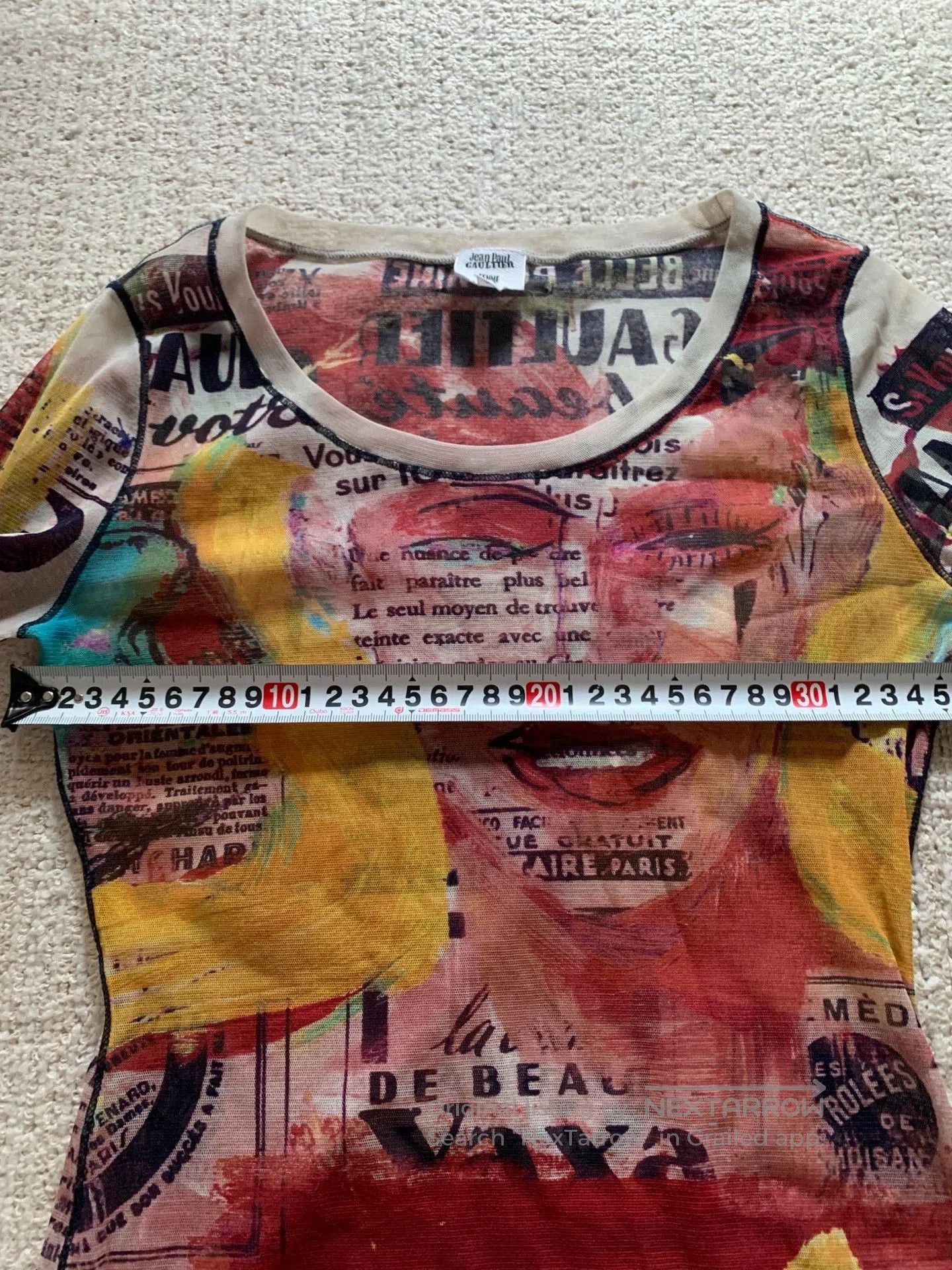 Jean Paul Gaultier Jean Paul Gaultier Mesh Portrait Print Top. Size M / US 6-8 / IT 42-44 - 7 Thumbnail