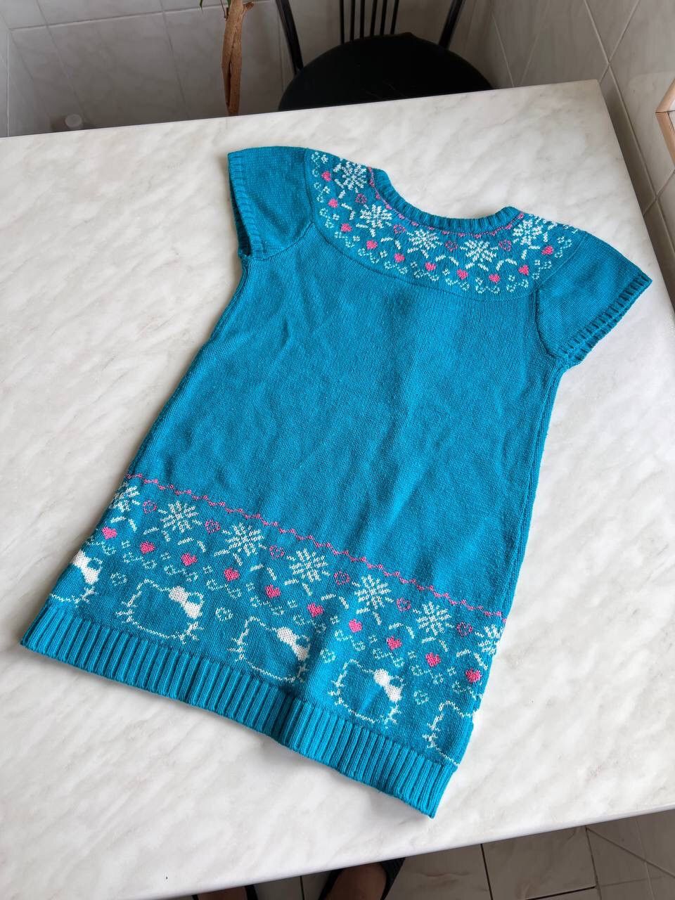 Anime × Designer × Japanese Brand Vintage Hello Kitty Japanes Style Long Knit Sweater Big Logo Size S / US 4 / IT 40 - 6 Thumbnail