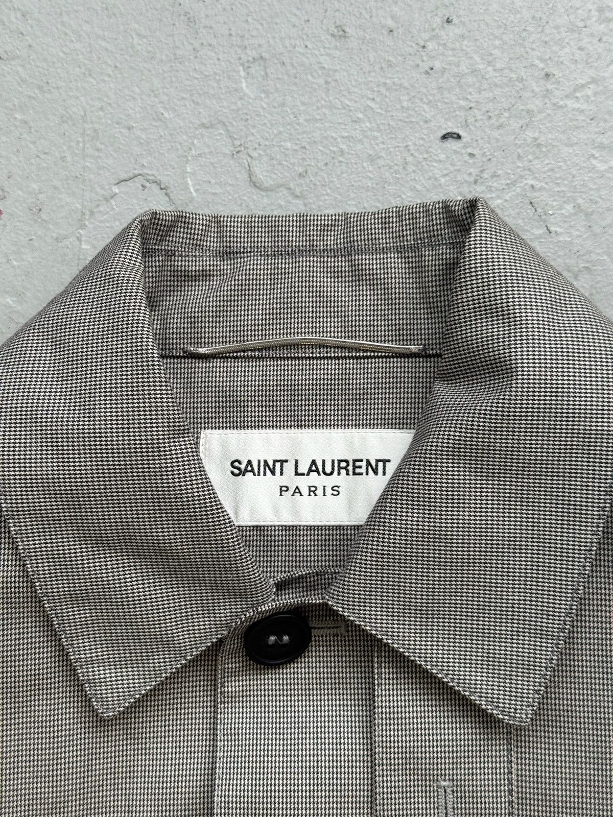 Saint Laurent Paris Saint Laurent Paris Houndstooth Trench Coat Size US M / EU 48-50 / 2 - 3 Thumbnail