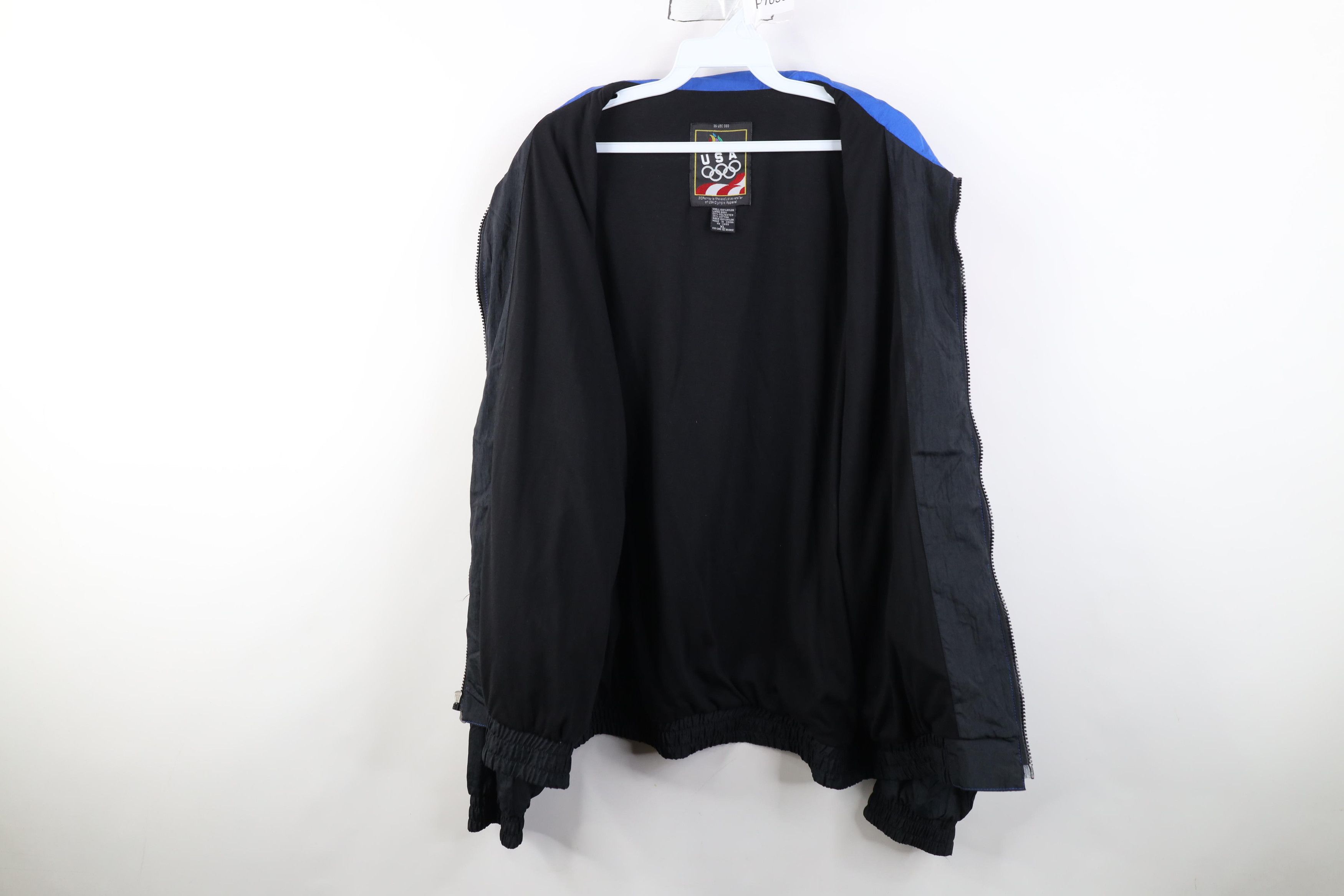Vintage Vintage 90s USA Olympics Block Lined Windbreaker Jacket Size US XL / EU 56 / 4 - 12 Thumbnail