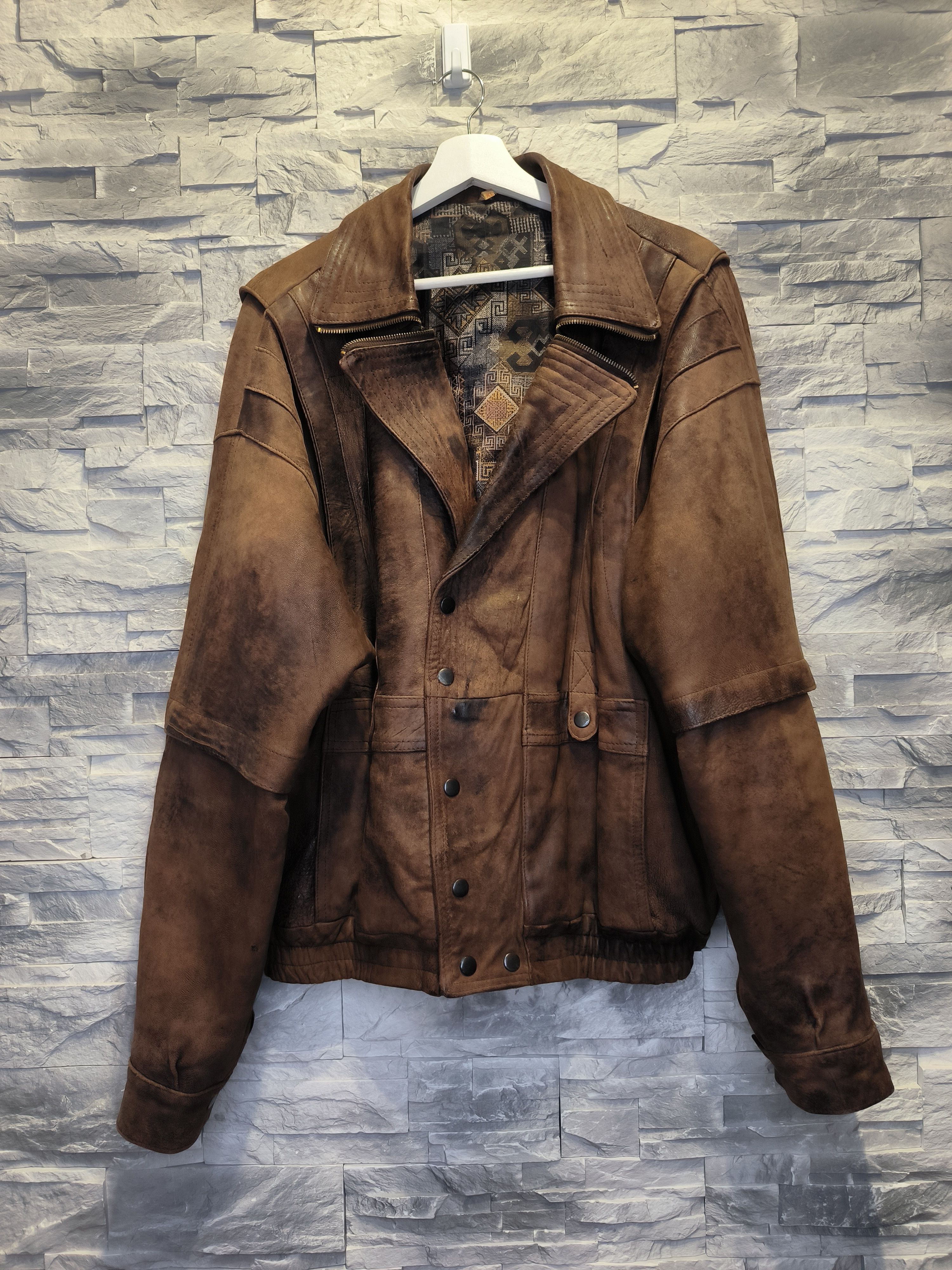 Leather Jacket Vintage Brown England Made