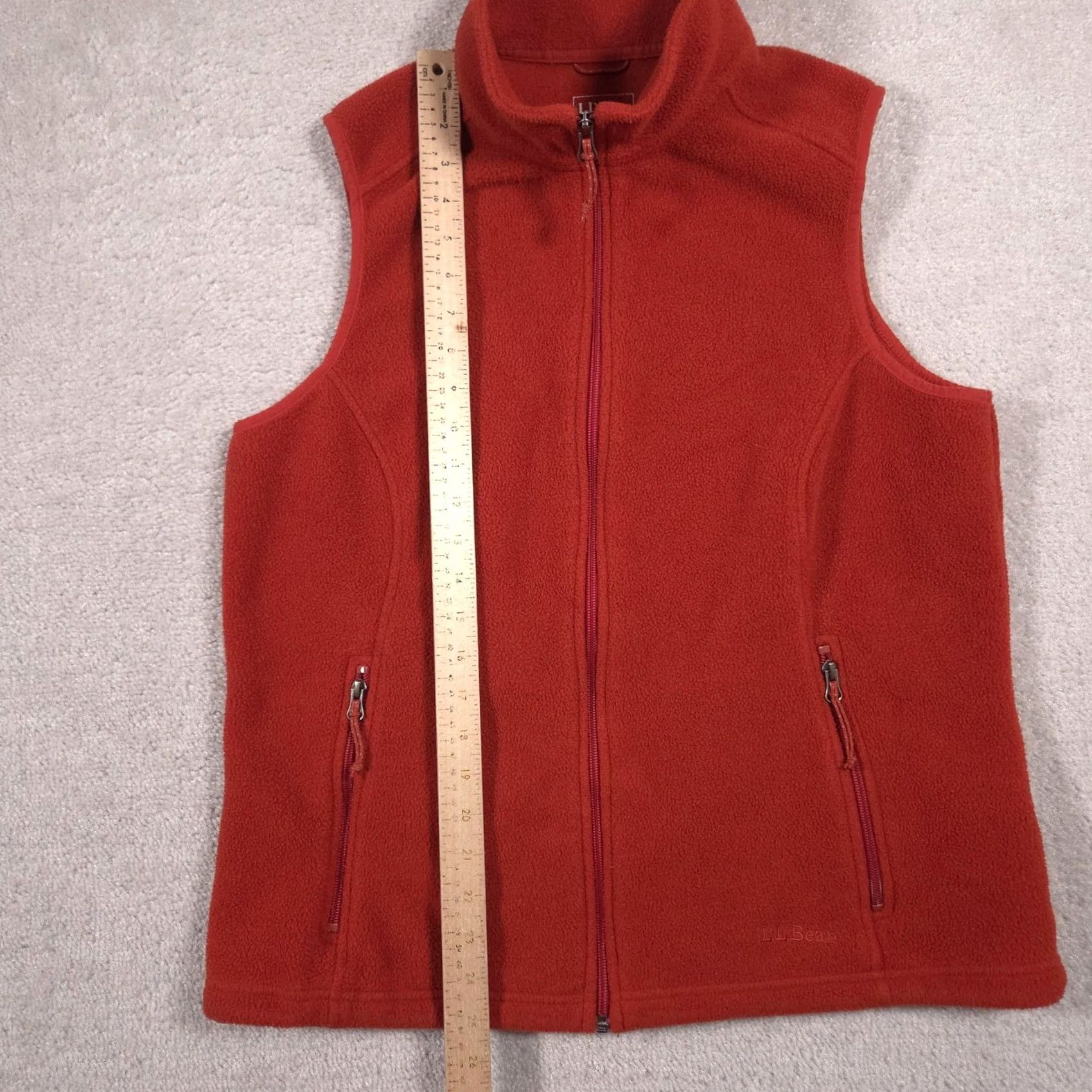 Vintage L.L. Bean Vest Womens Large Orange Fleece Full Zip Pockets Outdoor Hiking Warm Size L / US 10 / IT 46 - 7 Thumbnail