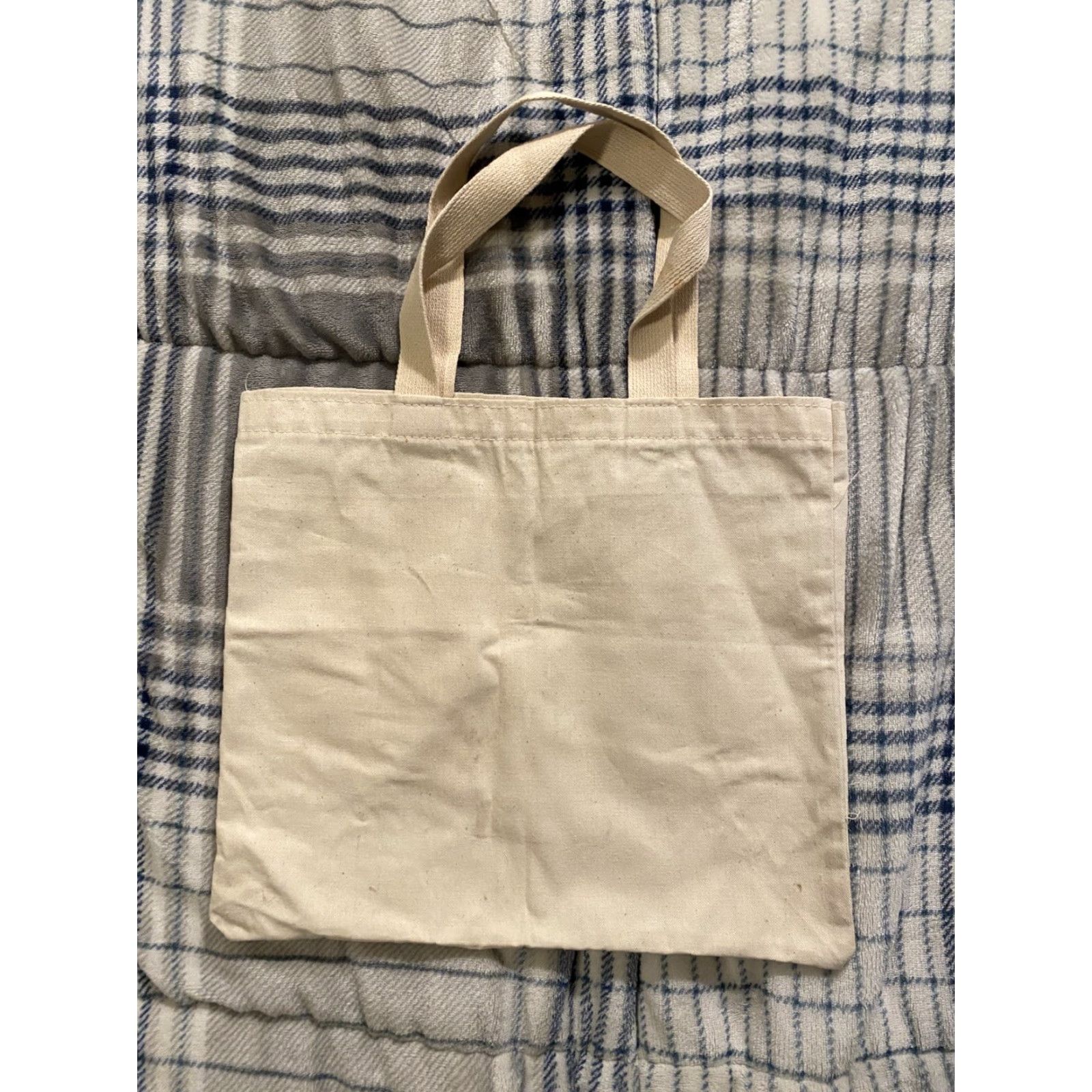 Vintage VINTAGE 70s Jacky Ward Cotton Graphic Print Tote Bag Music Band Wolf Medium Beige Boho Totes & Shoppers Adults Mens Womens? Size ONE SIZE - 3 Thumbnail