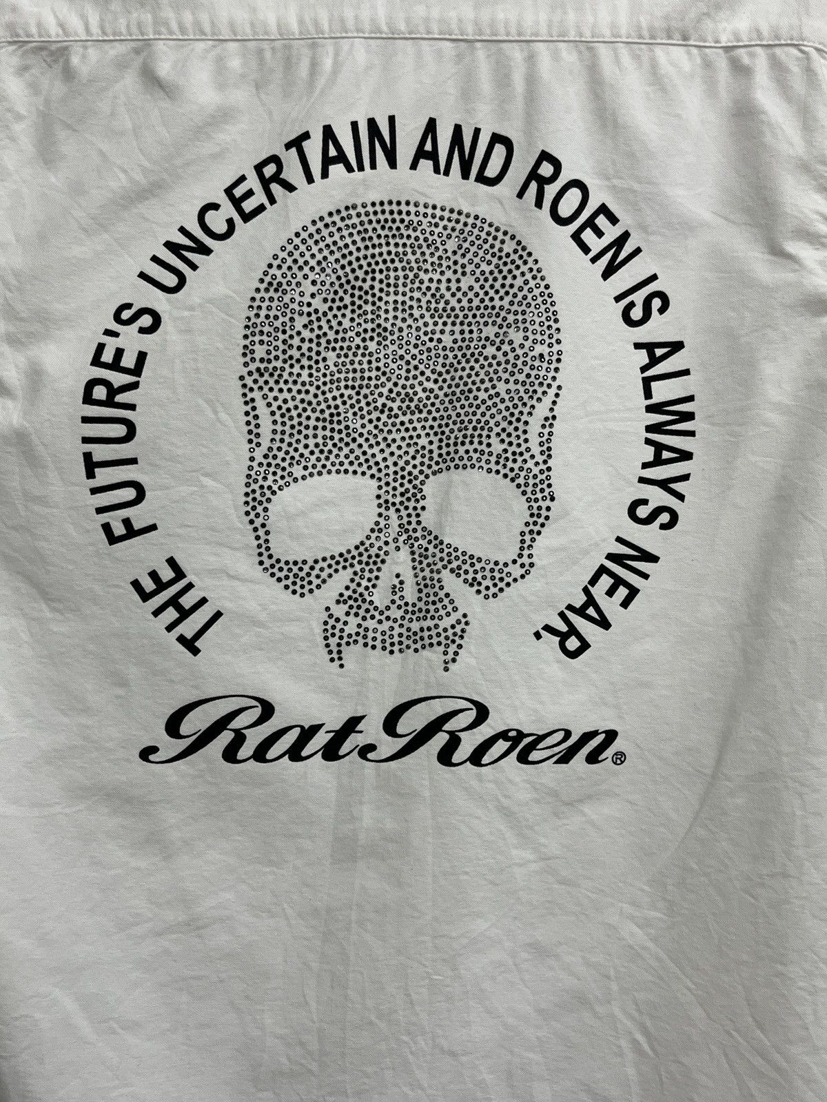 Mastermind Japan × Roen ROEN MASTERMIND Japan Swarovski Skull Logo B/D Shirt Size US L / EU 52-54 / 3 - 16 Thumbnail