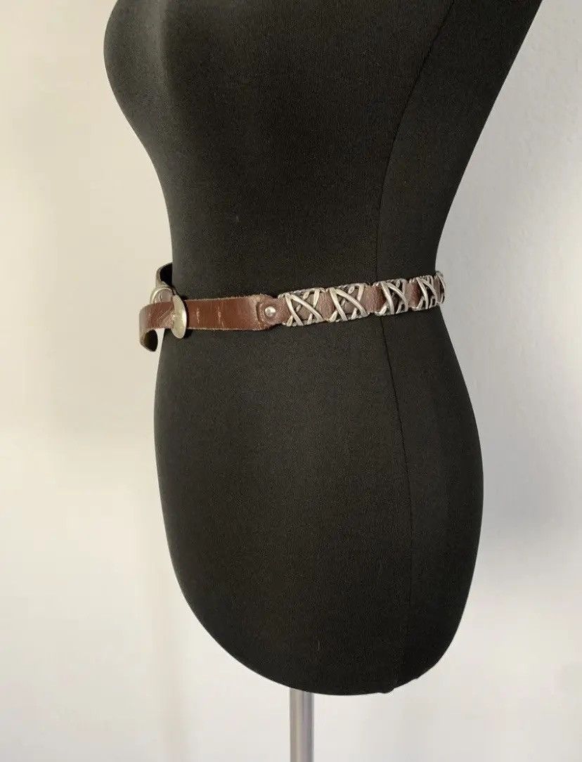 Japanese Brand × Vintage Belts Vintage Y2K Rhinestones Punk Leather Belt Japanese Size ONE SIZE - 15 Thumbnail