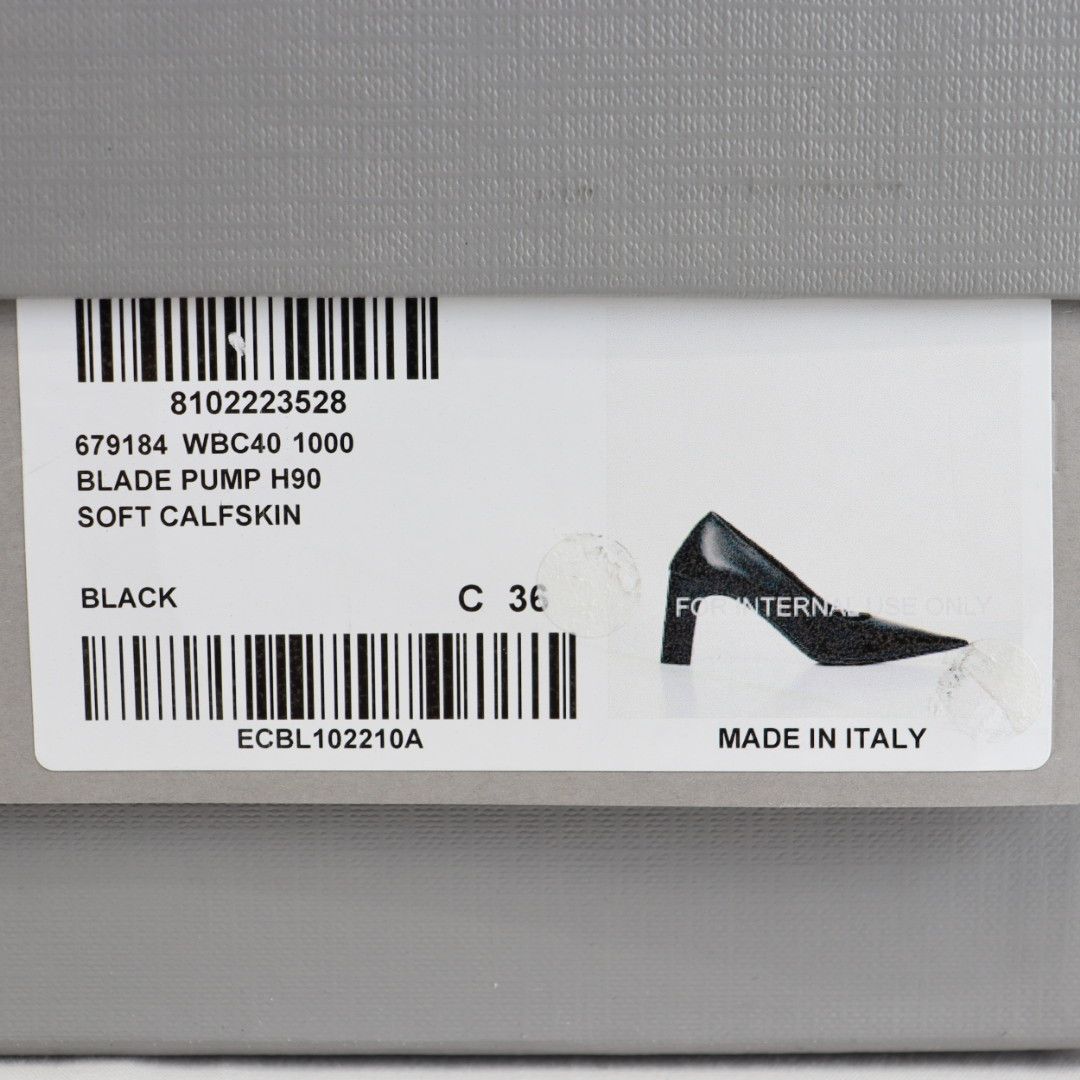 Balenciaga o1rshd1 Soft Calfskin Blade Pump H90 in Black Size US 6 / IT 36 - 10 Thumbnail