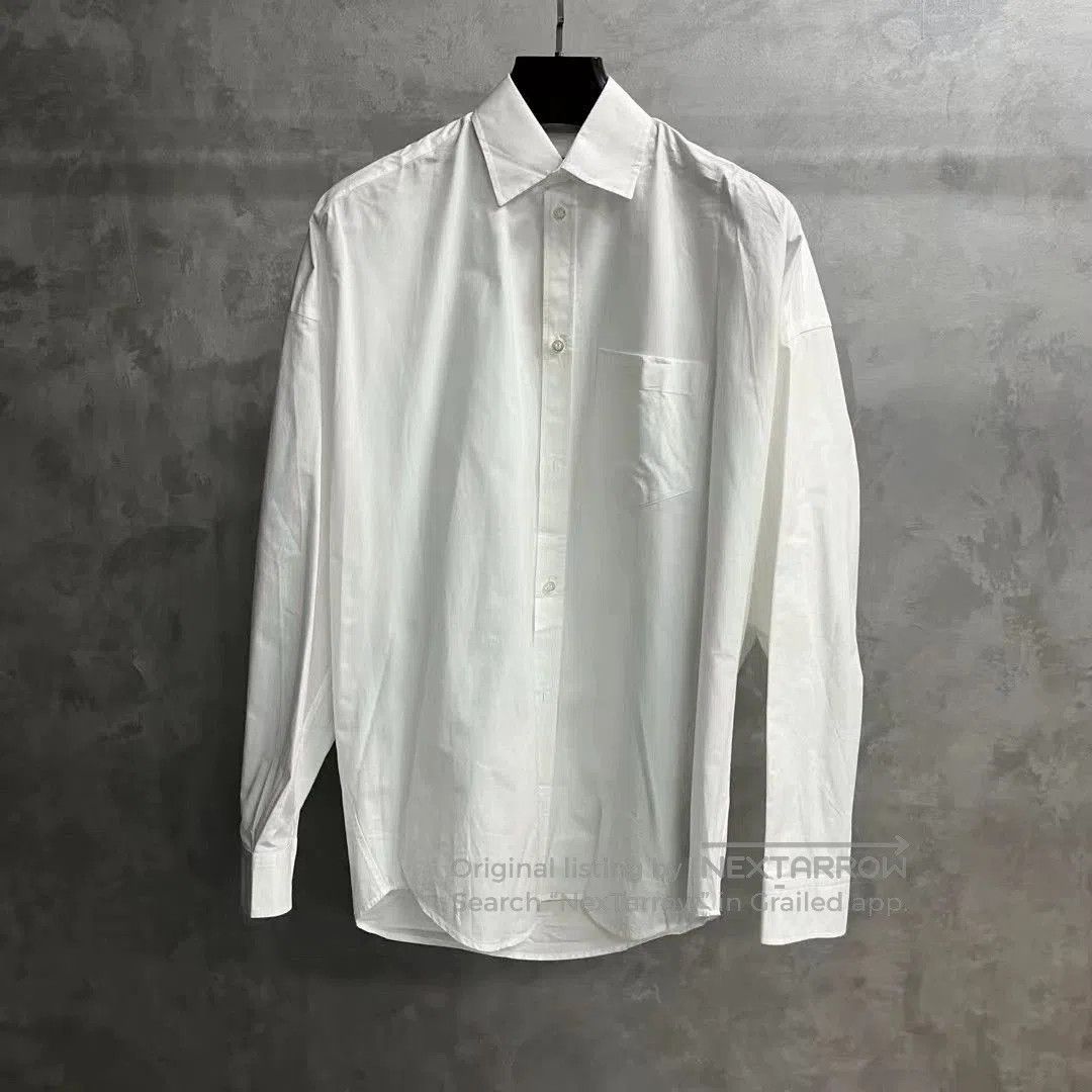 Balenciaga Balenciaga White Logo Collar Button-Up Shirt. Size US XS / EU 42 / 0 - 2 Thumbnail