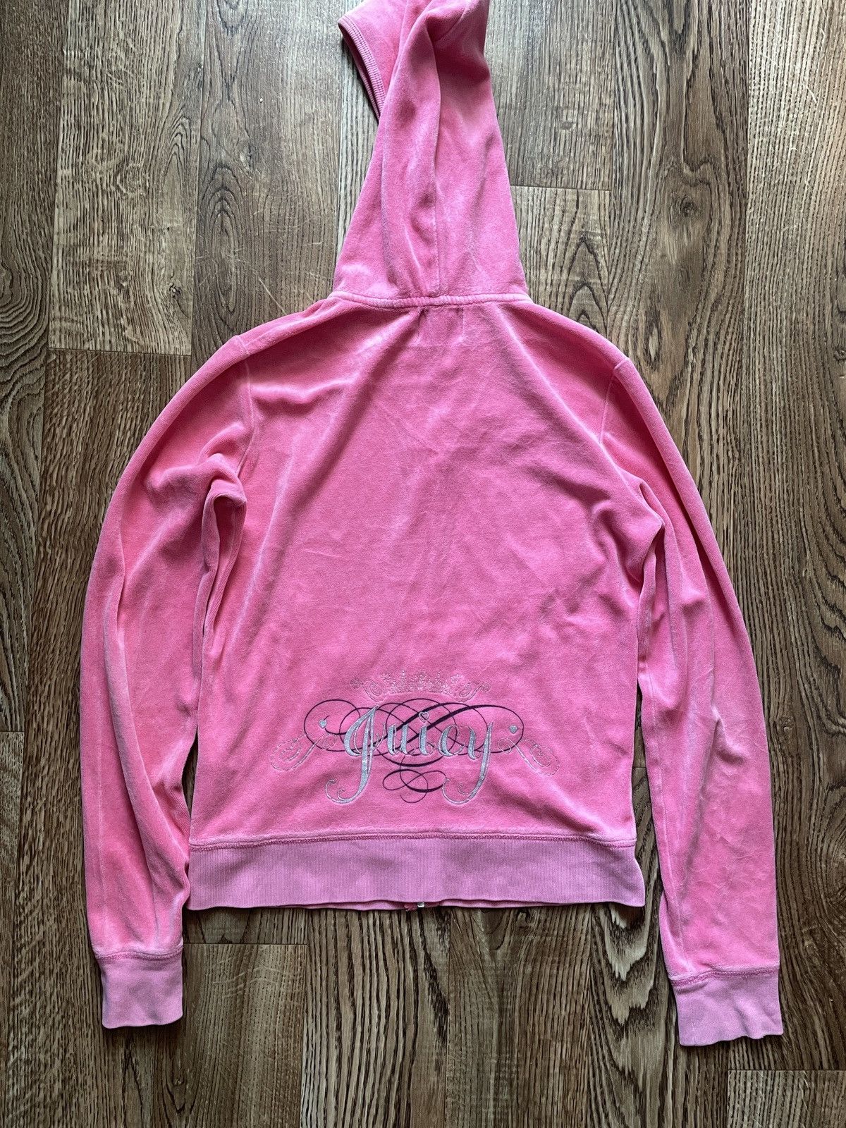 Juicy Couture VINTAGE VELOUR JUICY COUTURE 2000s ZIP UP HOODIE Size M / US 6-8 / IT 42-44 - 4 Thumbnail