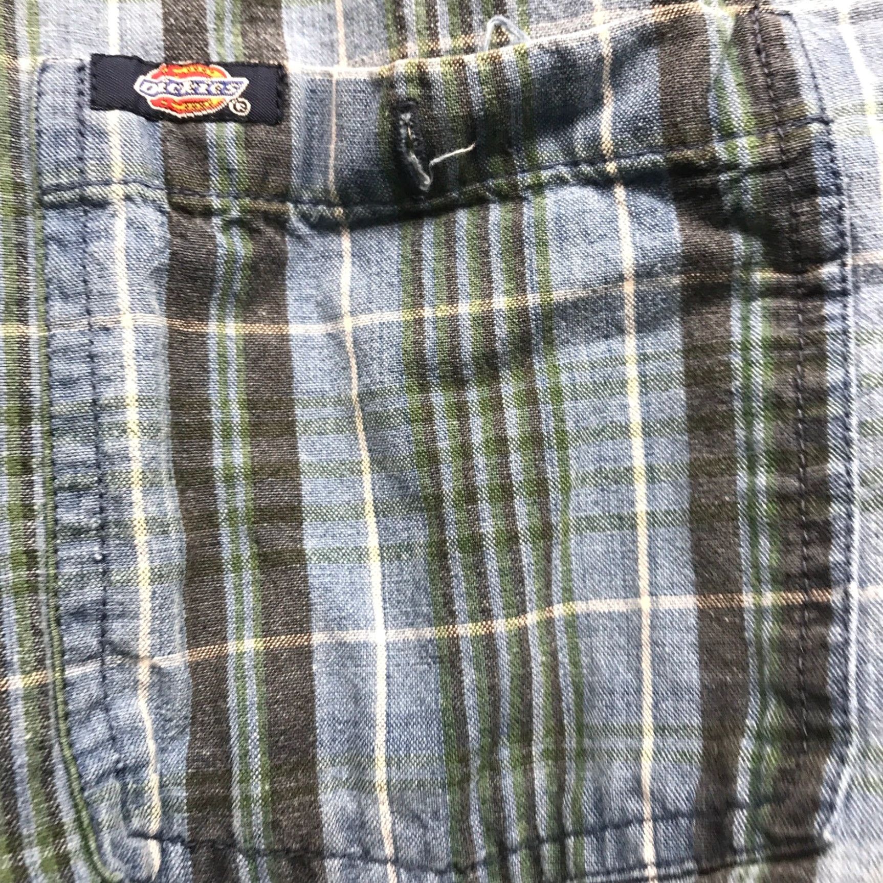 Dickies VINTAGE Dickies Button Up Shirt Mens M Plaid Blue Green Short Sleeve Logo Embroidered 90s Casual Size US M / EU 48-50 / 2 - 6 Thumbnail