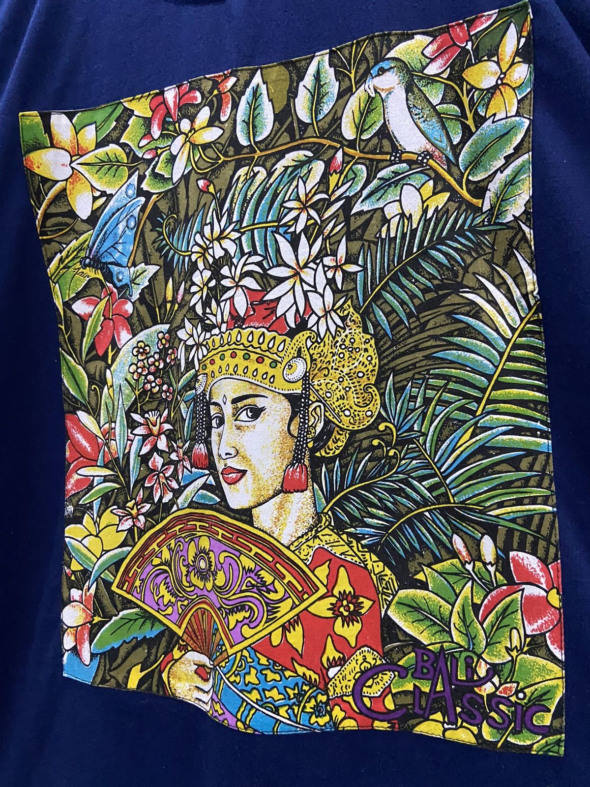 Handmade VINTAGE BALI PRIMITIVE HANDMADE ART SHORT SLEEVE TEE SHIRT Size US L / EU 52-54 / 3 - 3 Thumbnail