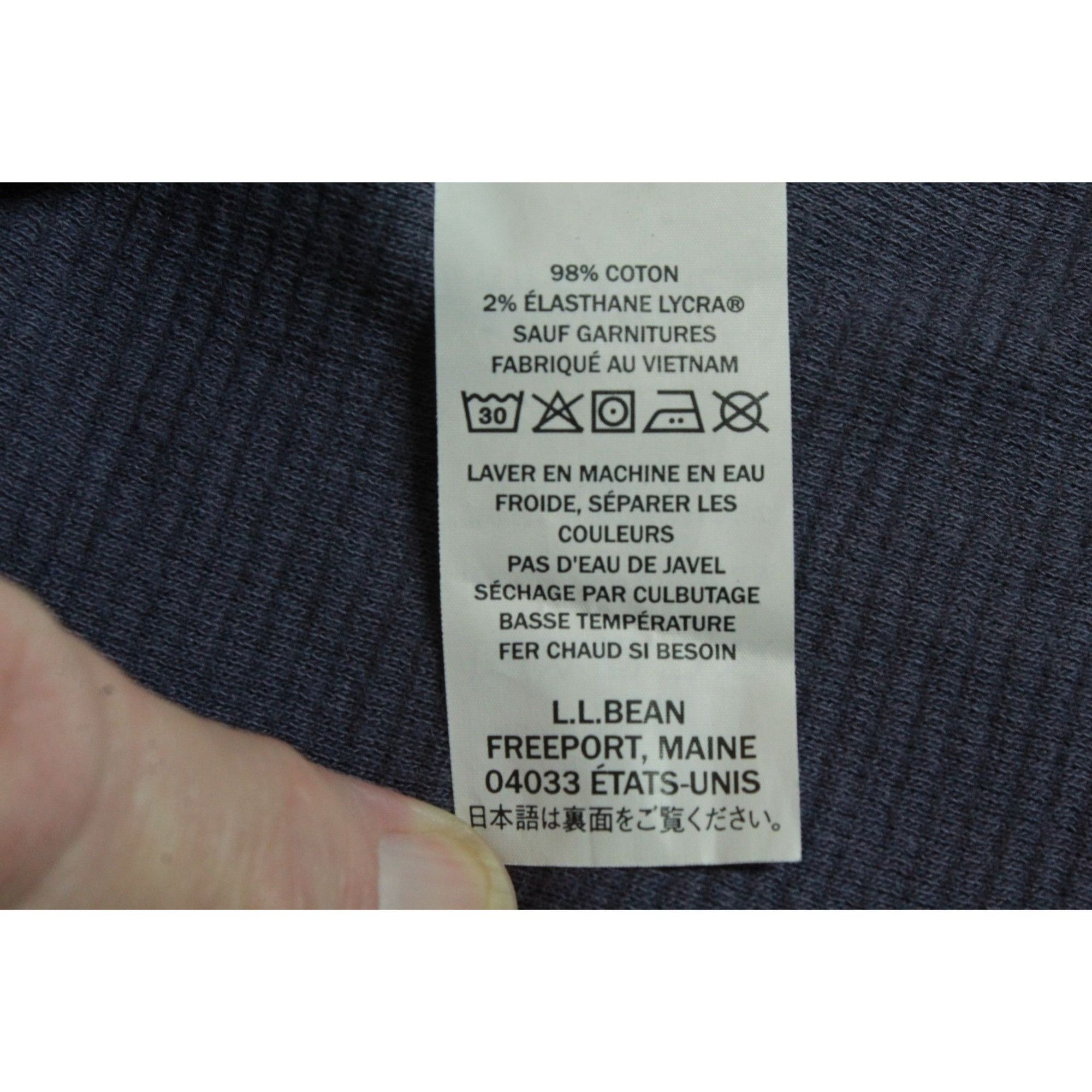 L.L. Bean LL Bean Women's Waffle Knit Henley Shirt Preppy Casual Navy Size L / US 10 / IT 46 - 9 Thumbnail