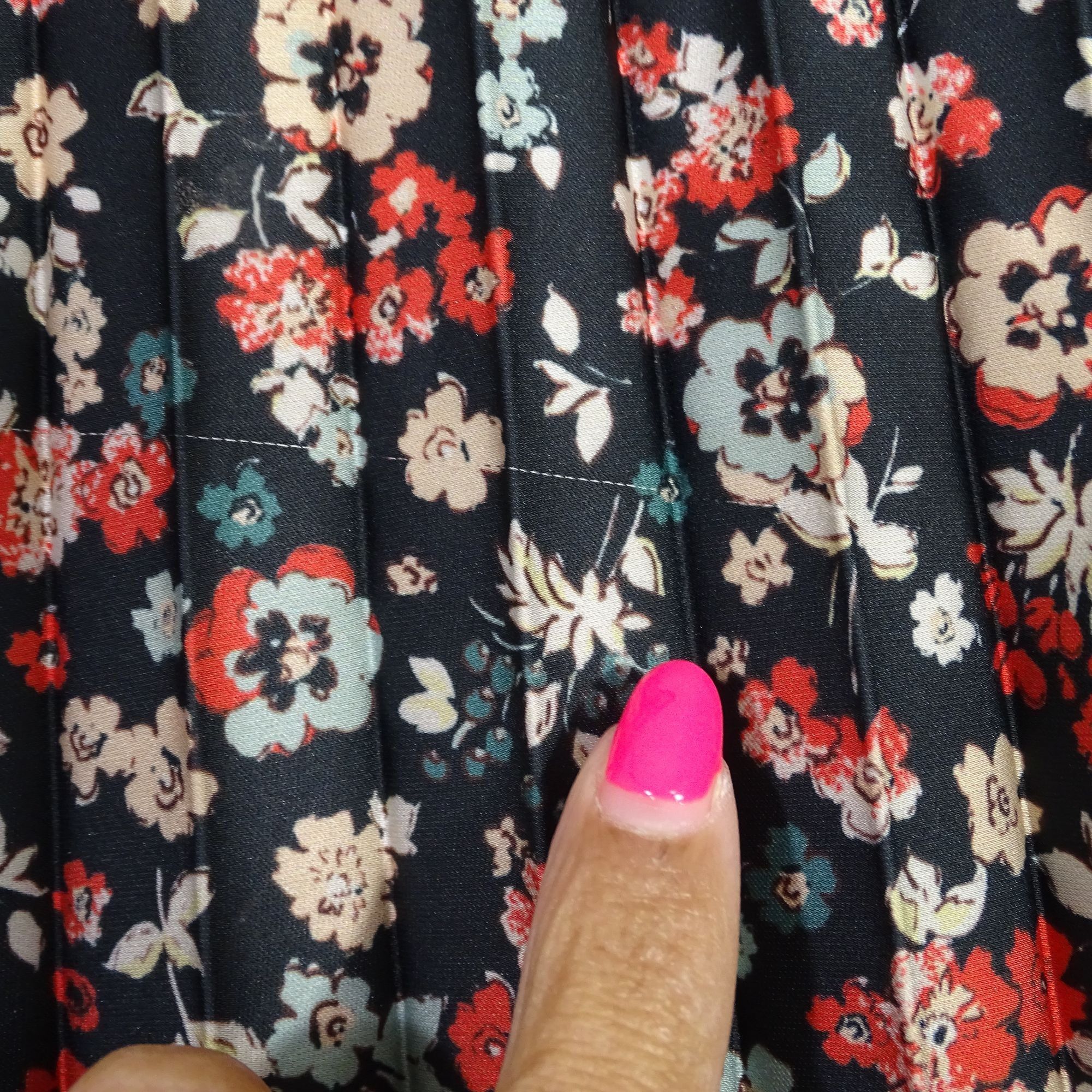 Vintage Vtg Carlucci Floral Pleated Skirt Women Size EUR 38 US 6 Size 28" / US 6 / IT 42 - 11 Thumbnail
