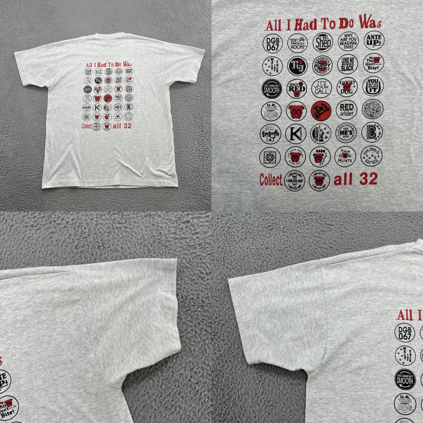 Fruit Of The Loom VINTAGE Fruit of the Loom Shirt XL USA White 90s Beer Dog Graphic Print Crew Neck Short Sleeve Men Mens Size US XL / EU 56 / 4 - 9 Thumbnail