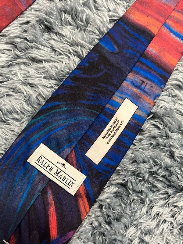 Ralph Marlin × Vintage Ralph Marlin The Scream Edvard Munch 1994 Tie Size ONE SIZE - 8 Thumbnail