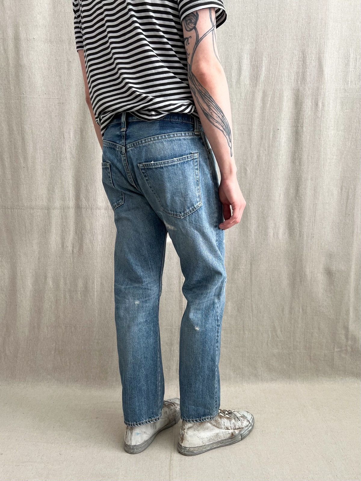 BRU NA BOINNE Bru Na Boinne Distressed Japanese Denim 30” Size US 30 / EU 46 - 2 Thumbnail