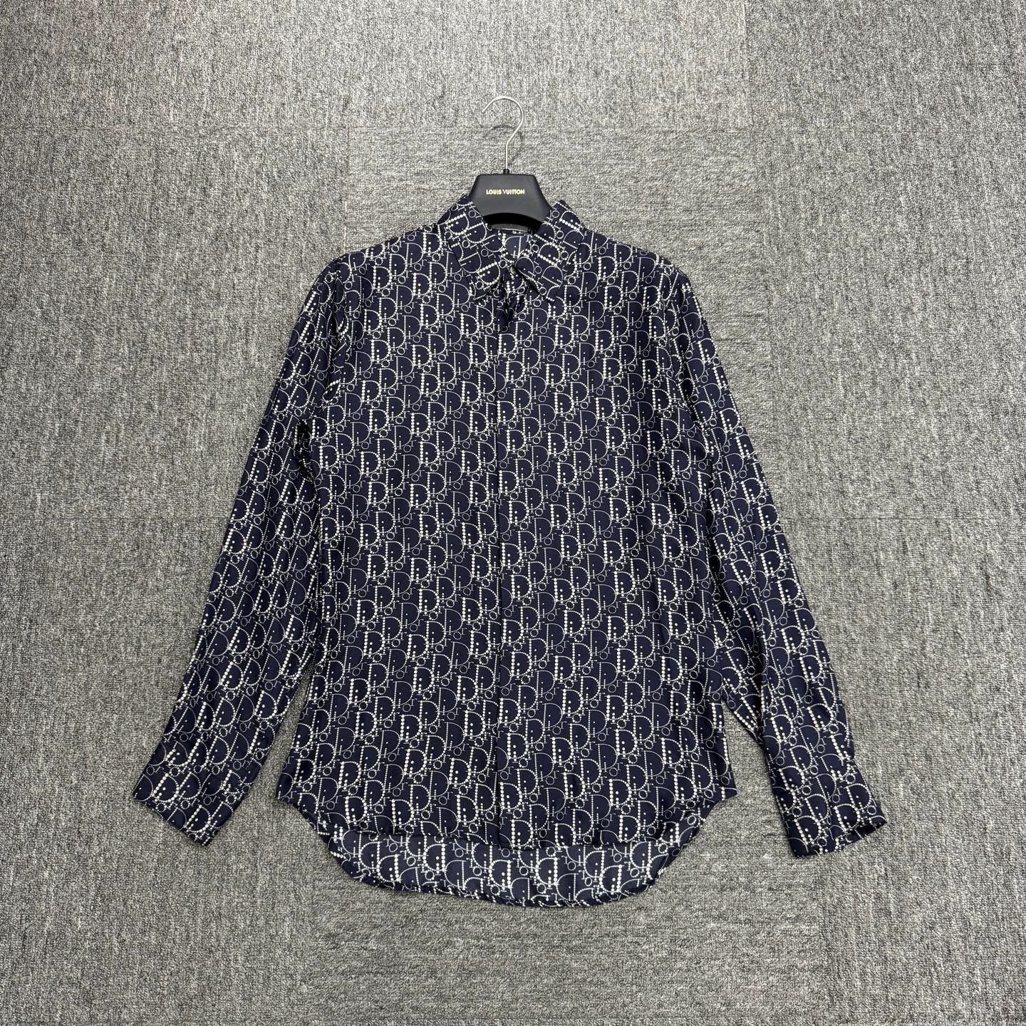Dior Dior Oblique Silk Shirt Men's 38 Size US S / EU 44-46 / 1 - 1 Thumbnail
