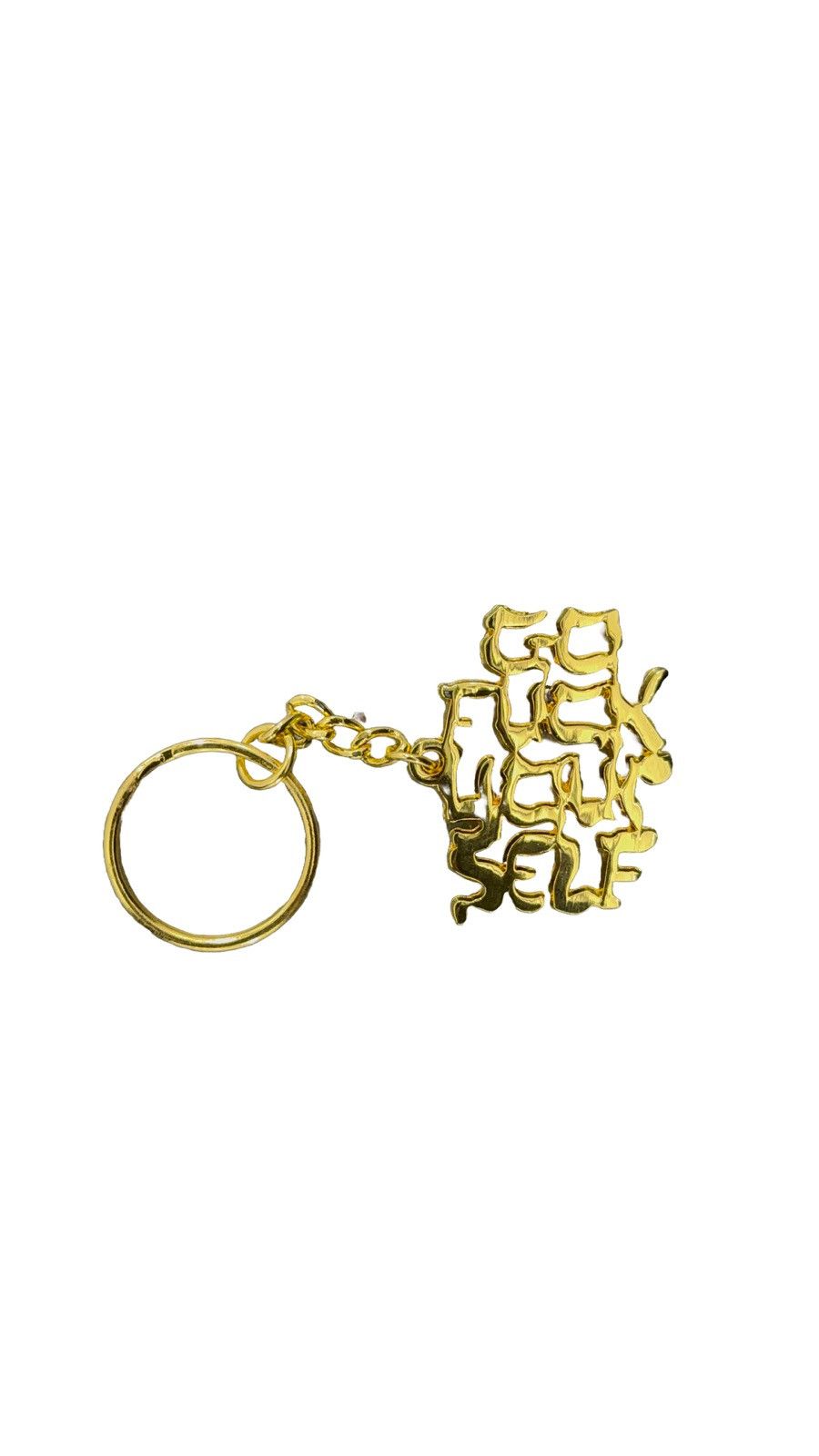 Stussy Supreme Gold “ Go F*ck Yourself “ Keychain Size ONE SIZE - 1 Preview