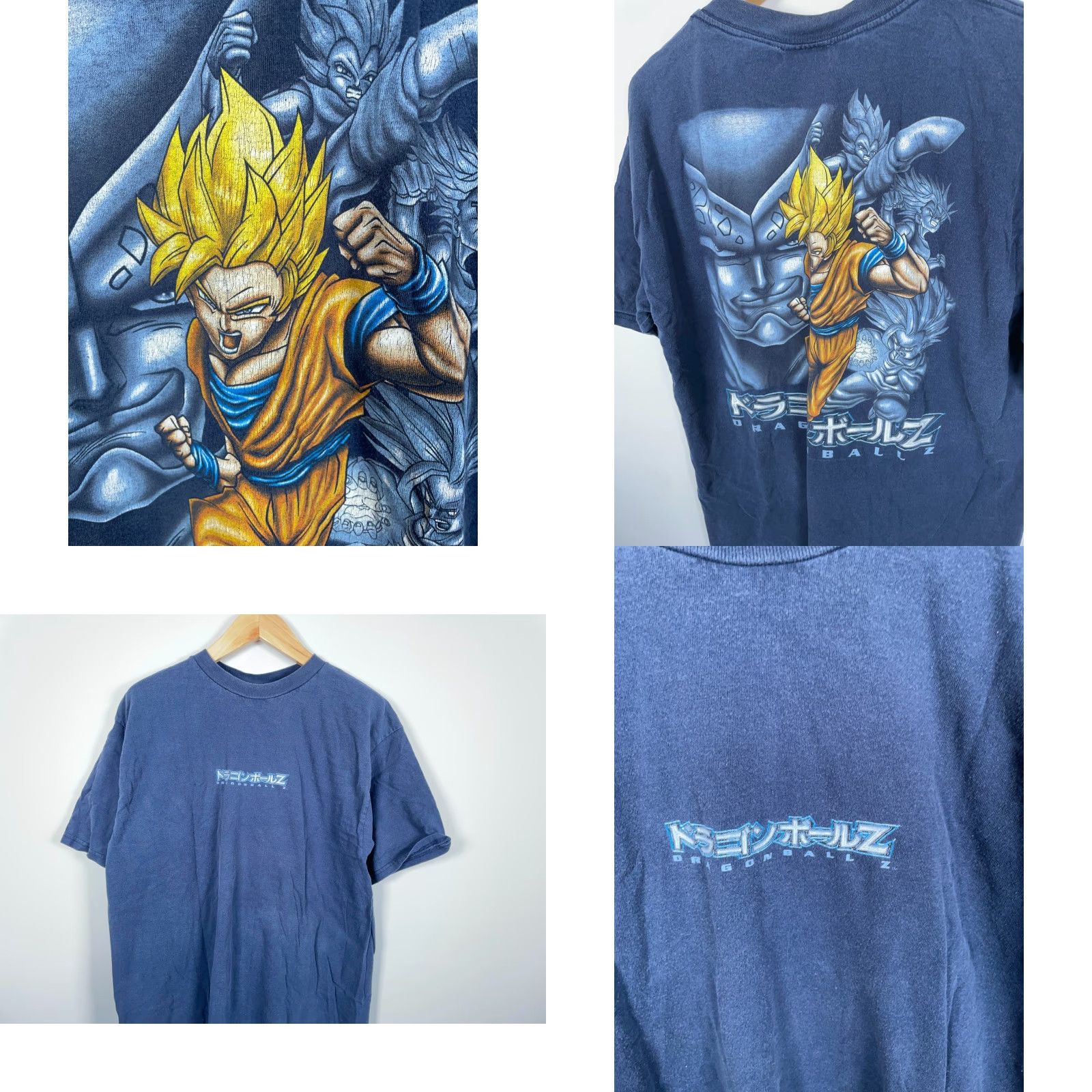 Vintage VINTAGE Dragon Ball Z T-Shirt Adult XL Blue Double-Sided Print Goku 1998 90s Size US XL / EU 56 / 4 - 9 Thumbnail