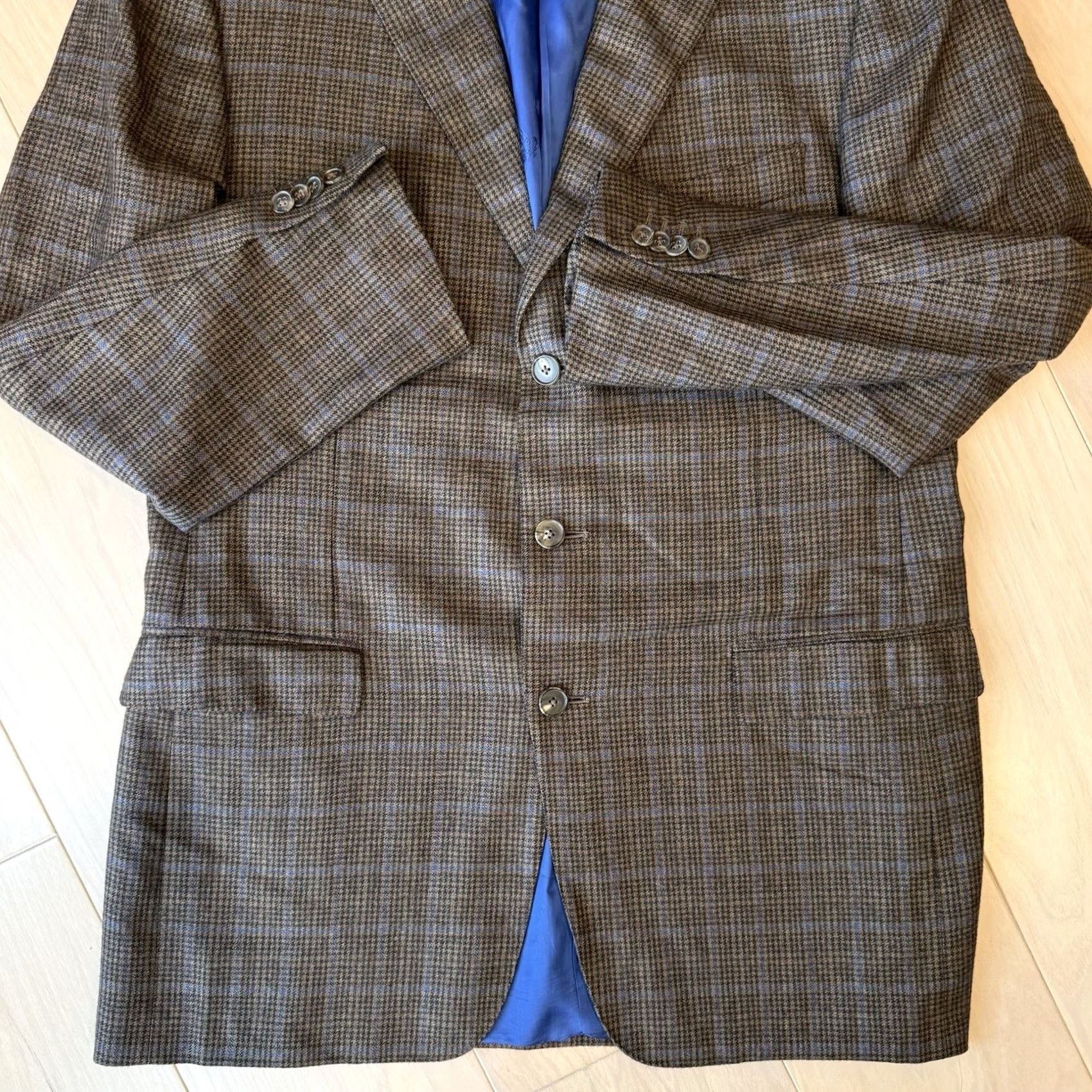 Ermenegildo Zegna Ermenegildo Zegna Blazer Large Brown Plaid Pure Cashmere Designer Size 42R - 7 Thumbnail