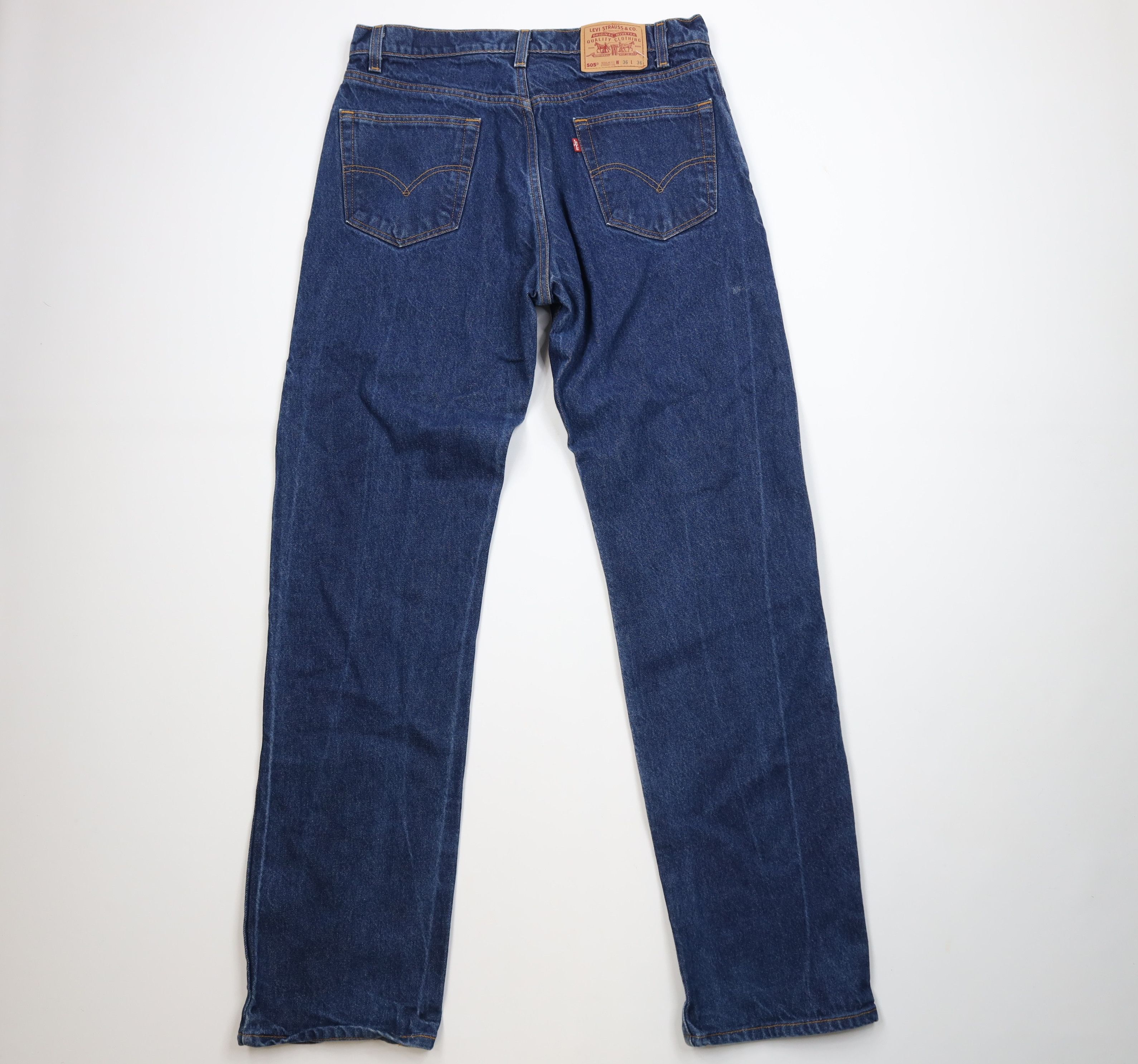 Levi's Vintage 90s Levis 505 Straight Leg Denim Jeans USA Blue Size US 36 / EU 52 - 12 Thumbnail