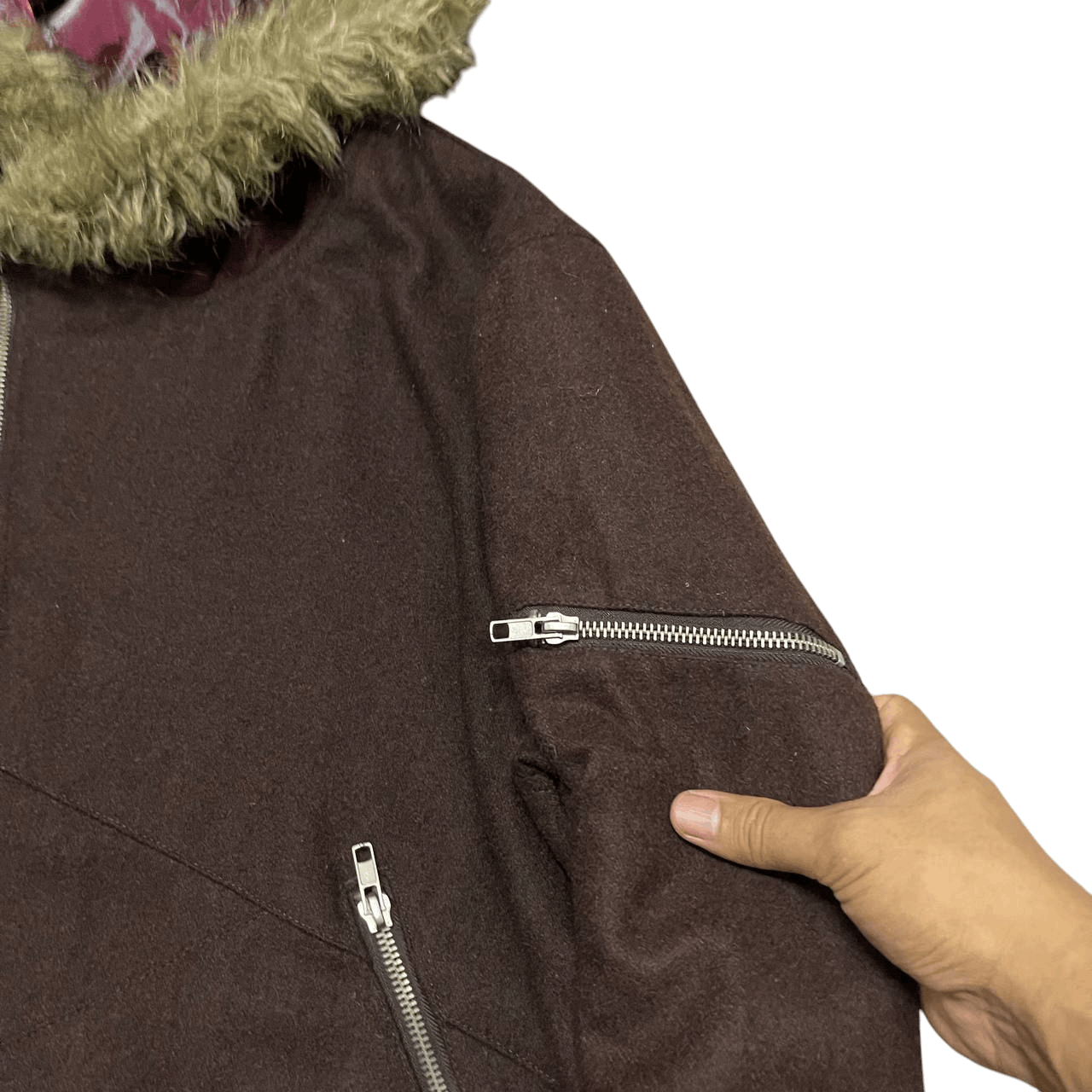 AMP AMP by Manydope Fur Split Jacket Asymmetric Zipper Size US M / EU 48-50 / 2 - 5 Thumbnail