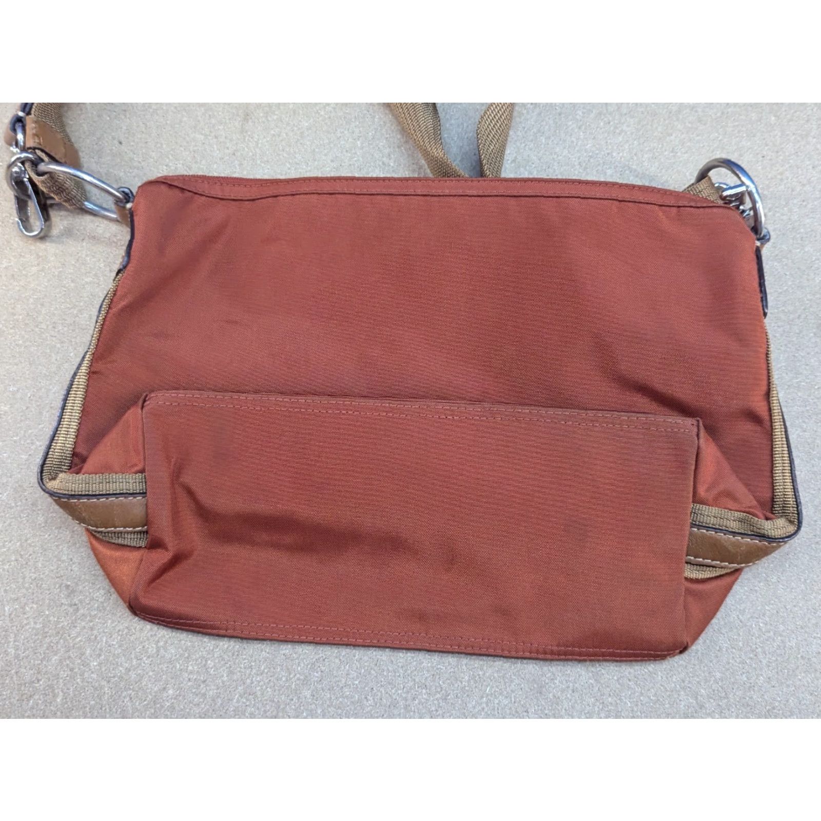 Bogner Bogner Women's Brown Shoulder Hand Bag Ladies Crossbody Solid Nylon Lining Polyester Pockets Zip Casual Medium Brown Womens Bag Size ONE SIZE - 2 Thumbnail