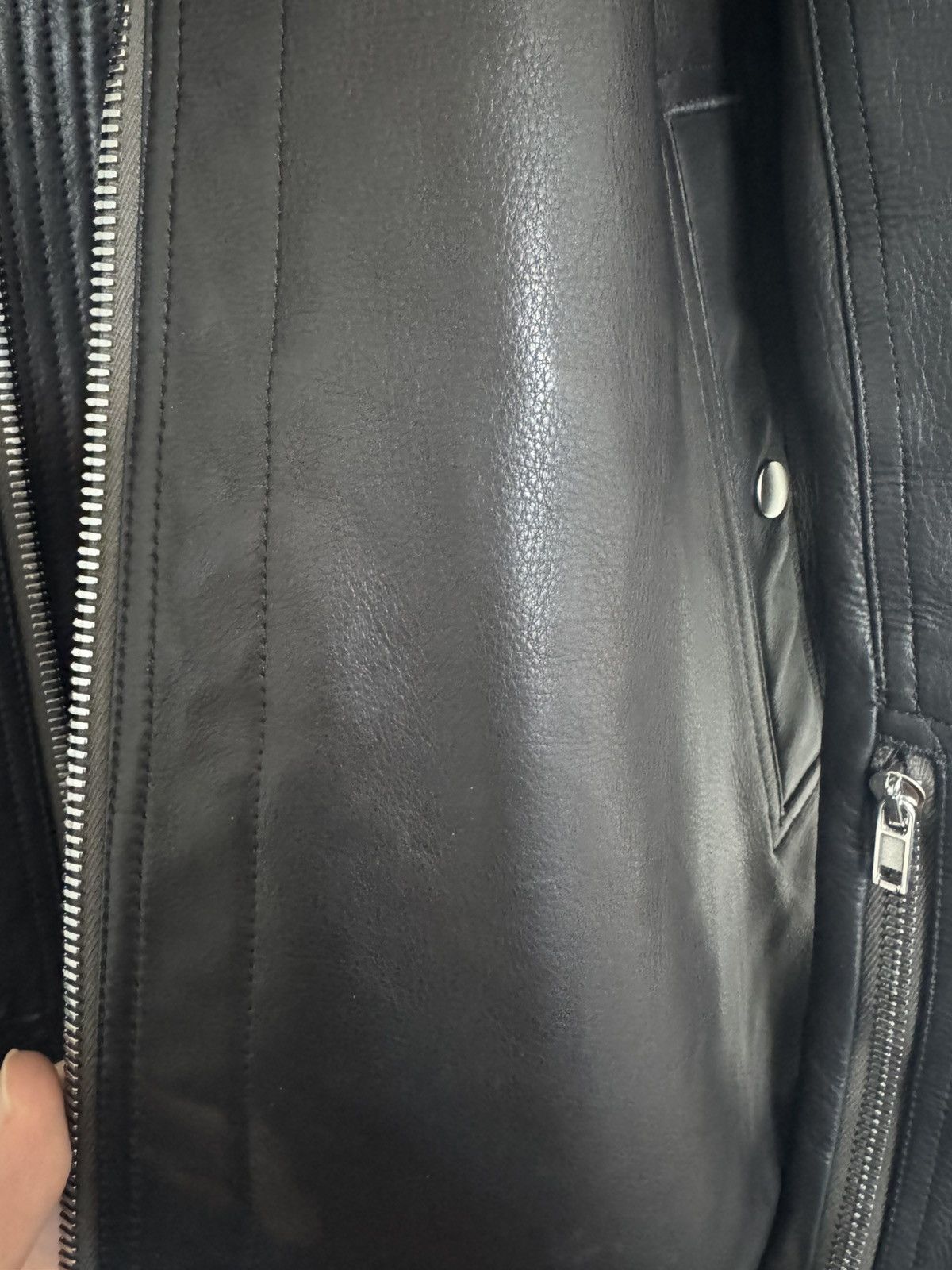 Rick Owens Rick Owens Leather Bomber Jacket Black Calf Size 50 IT/M-L Size US M / EU 48-50 / 2 - 4 Thumbnail