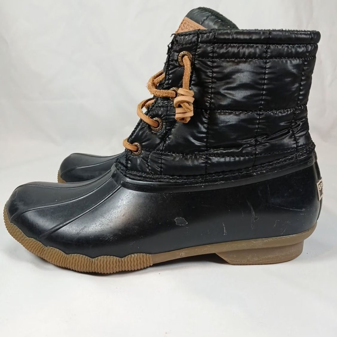 Sperry Sperry Saltwater Quilted Duck Boots Women’s Size 6 Black Waterproof Ankle Boot Size US 6 / IT 36 - 2 Thumbnail