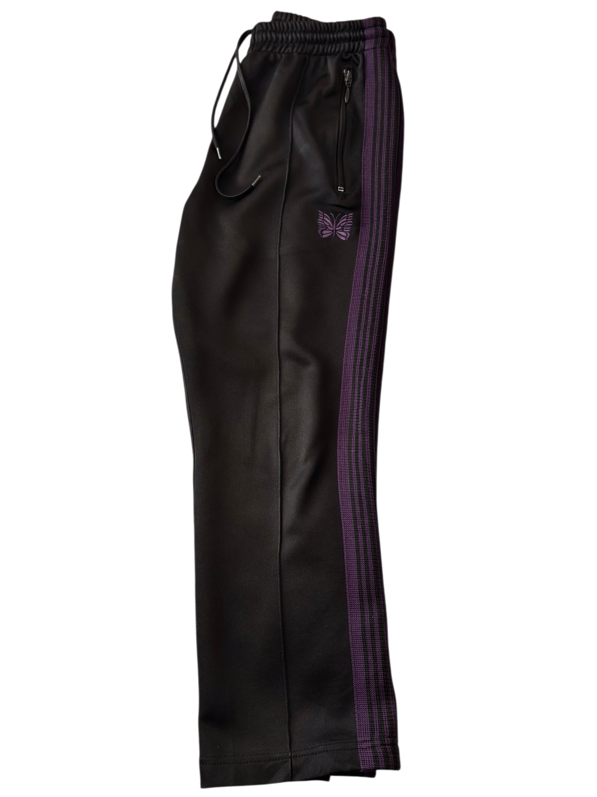 Needles Needles Poly Smooth Track Pants - Black/Purple 🦋 Size US 28 / EU 44 - 2 Thumbnail