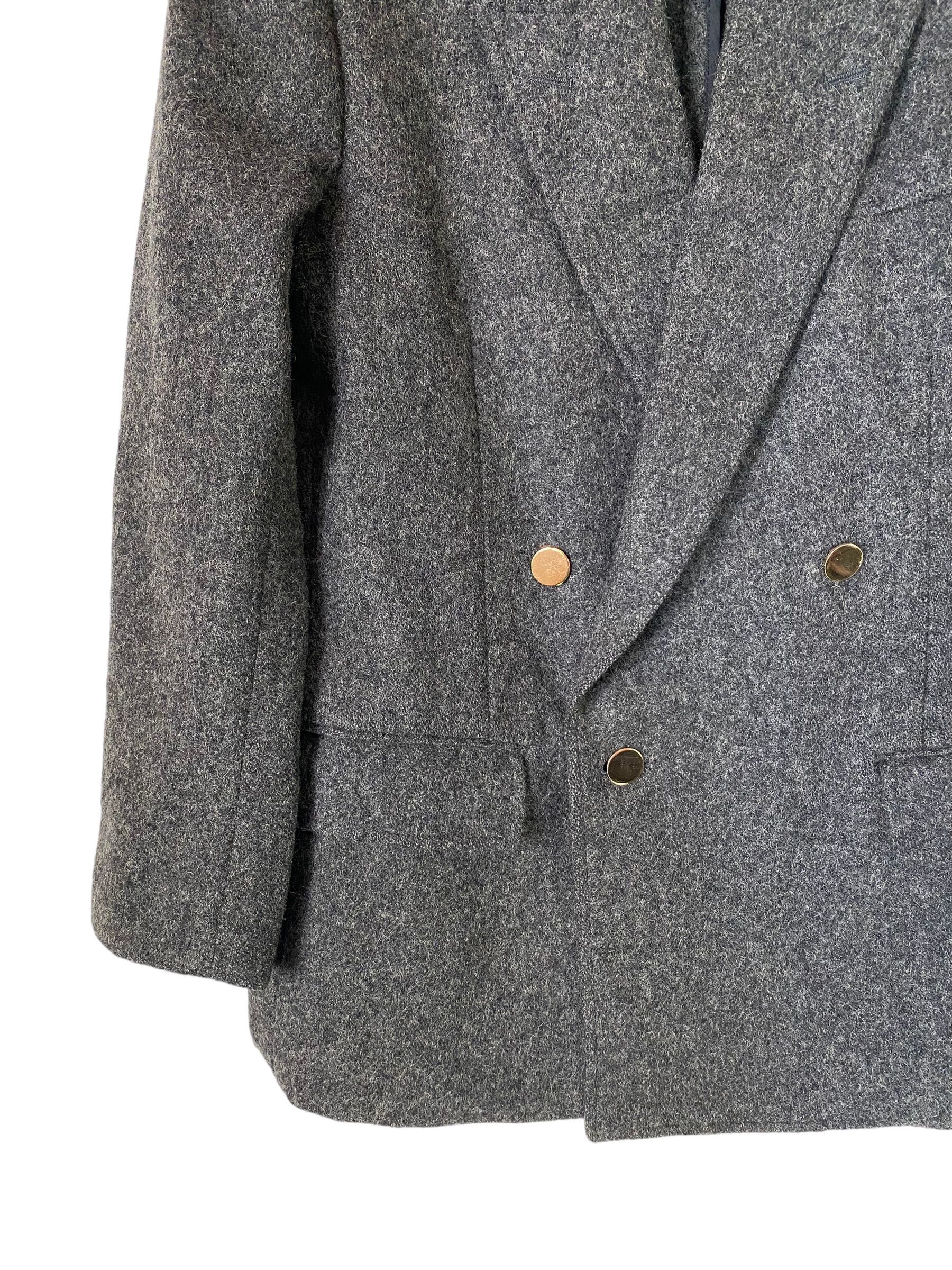 Comme des Garcons × Designer × Vintage 90s Comme des garcons wool double breasted blazer Size 40S - 5 Thumbnail