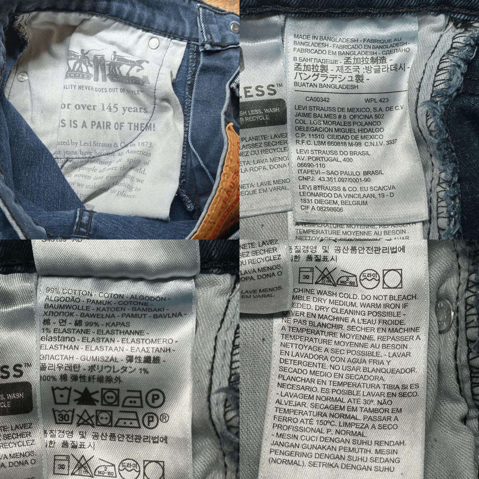 Levi's Levi’s 512 Mens Slim Taper Jeans Denim W29 L32 Blue Regular Type Jeans Size US 29 - 8 Thumbnail