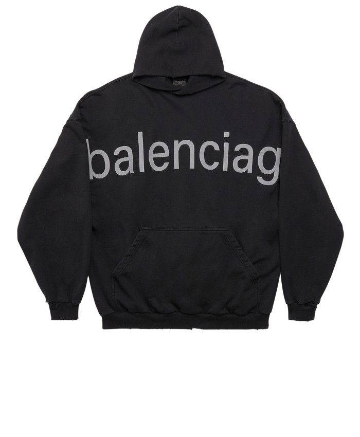 【BALENCIAGA】FREE YOUR MIND GOTHIC HOODIE Balenciaga Gothic Logo Free Your Mind Hoodie White/Black