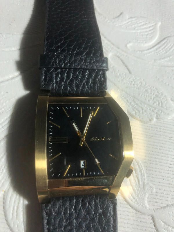 Designer Black Dice Analogue black gold Watch Size ONE SIZE - 4 Thumbnail