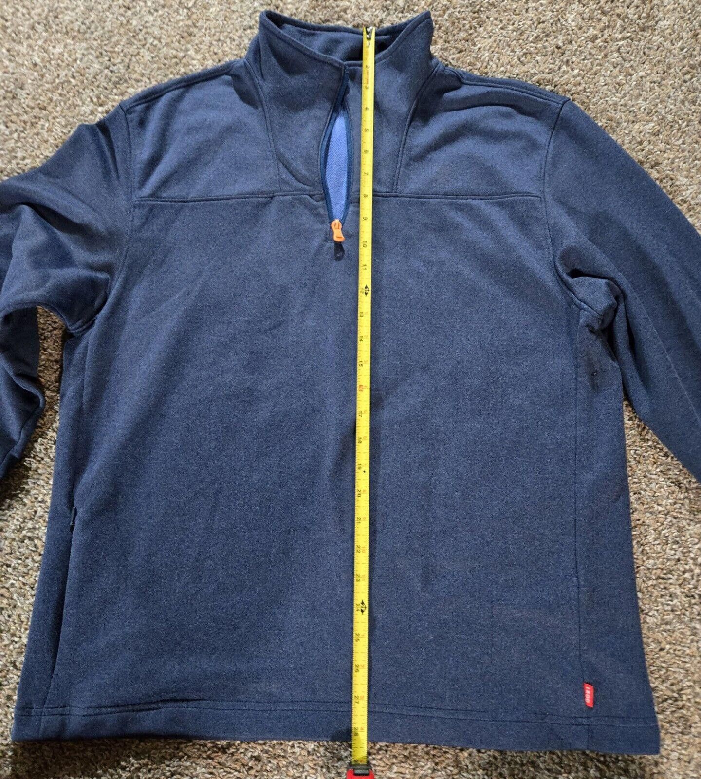 Izod Blue Izod 1/4 Zip Pullover Sweatshirt Size M Size ONE SIZE - 3 Thumbnail
