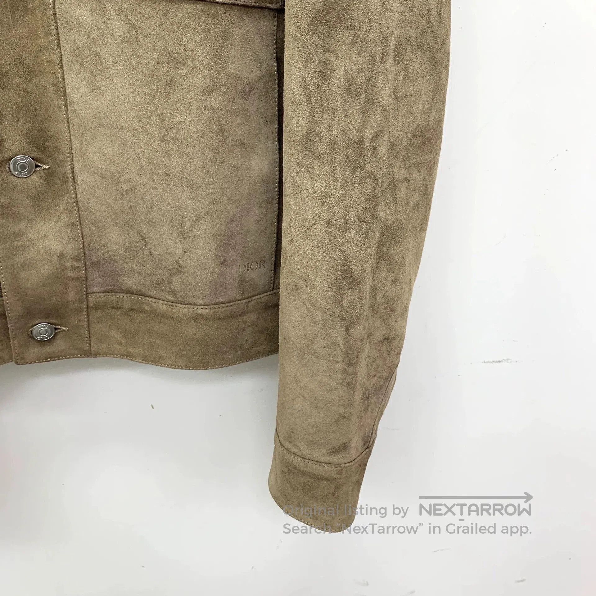 Dior dior khaki leather long sleeve jacket. Size US L / EU 52-54 / 3 - 4 Thumbnail