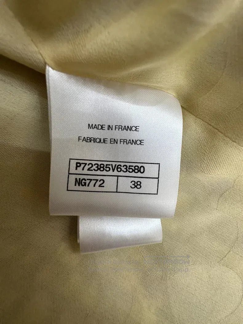 Chanel Chanel Woven tweed yellow plaid coat Size XS / US 0-2 / IT 36-38 - 5 Thumbnail