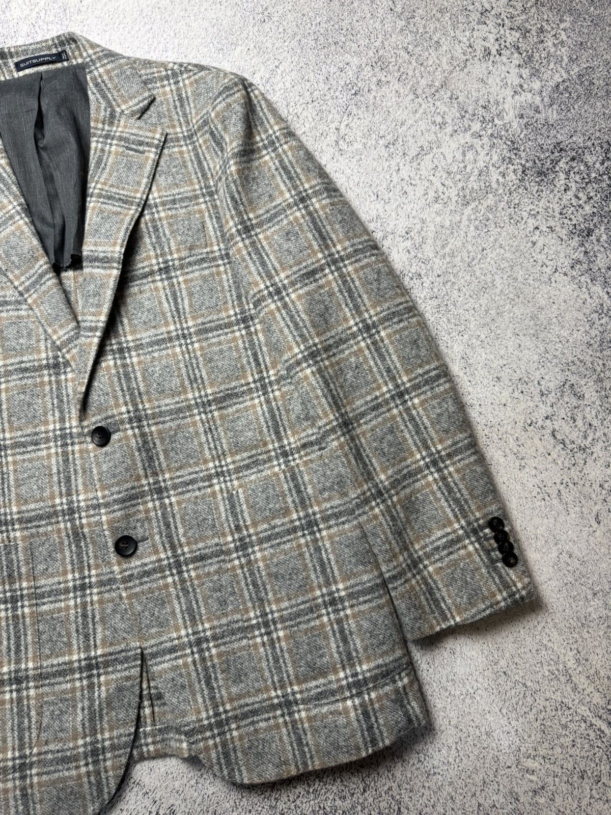 Suitsupply Suitsupply Men’s Havana HL Check Wool Alpaca Blend Size 42R - 4 Thumbnail
