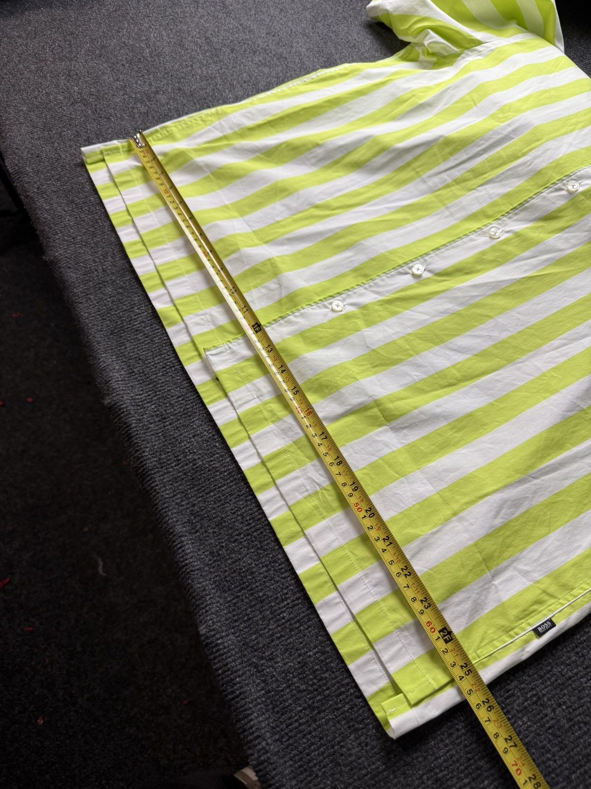 Hugo Boss Luxury 00s BOSS Hugo Boss Lollo Stripe Shirt XL Neon Size US XL / EU 56 / 4 - 13 Thumbnail