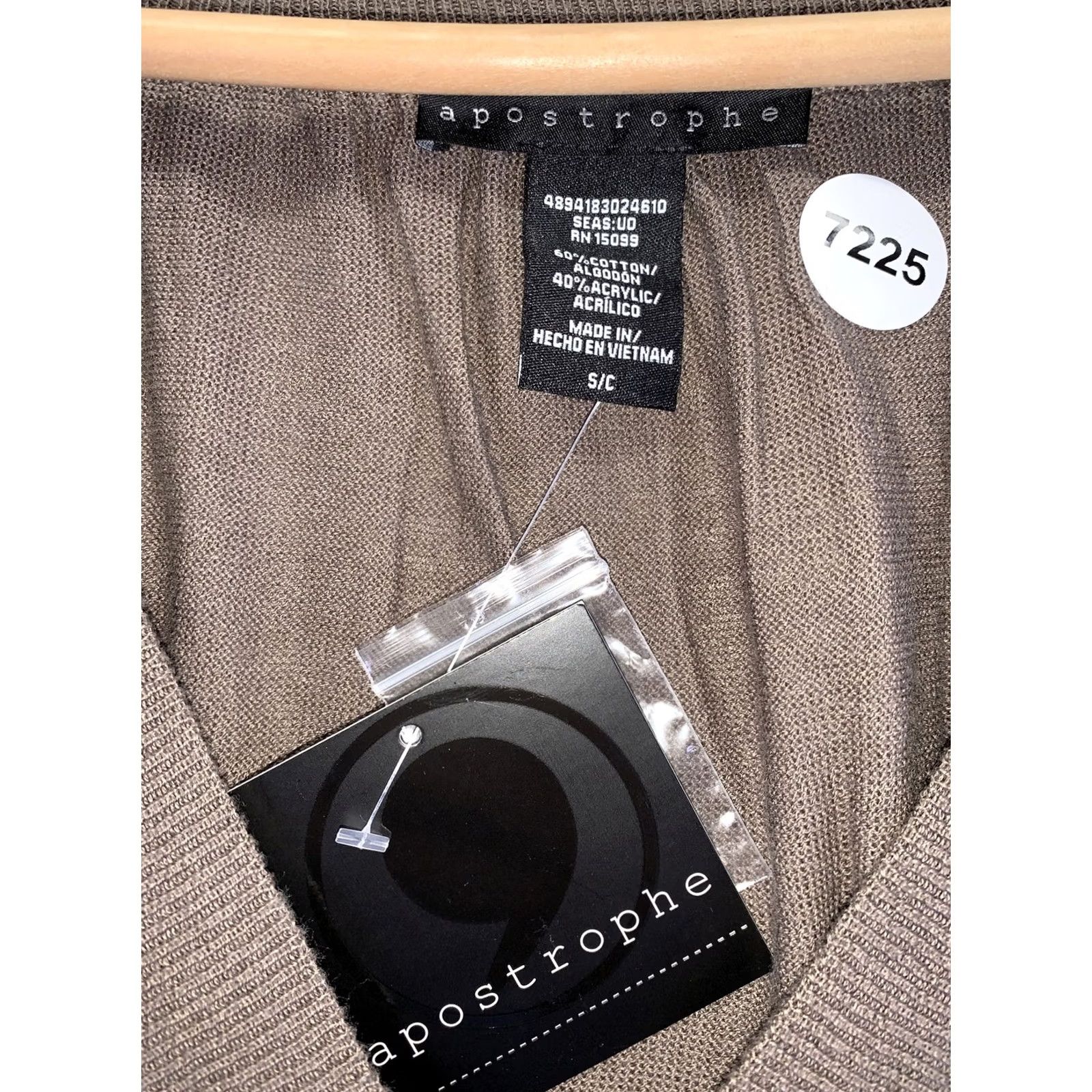 Vintage Apostrophe Cardigan Sweater Womens Brown Knit Size S NWT-7225 Size S / US 4 / IT 40 - 2 Thumbnail